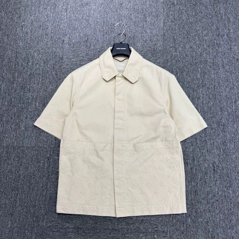 Louis Vuitton Louis Vuitton Beige embossed old flower logging denim shor Size US XS / EU 42 / 0 - 1 Thumbnail