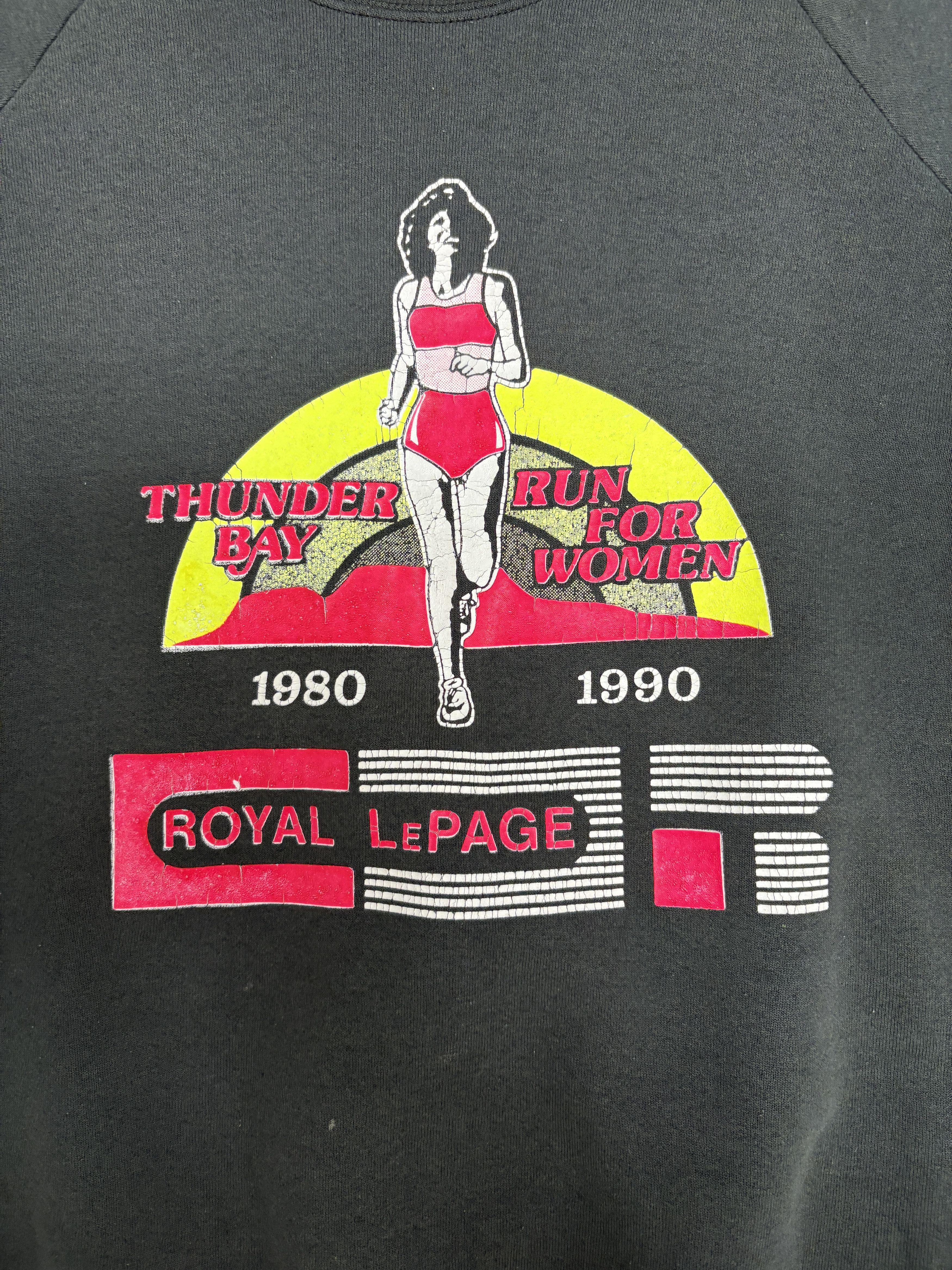 Vintage Thunder Bay Run For Women 1990 Vintage Black Crewneck Size US XXL / EU 58 / 5 - 2 Thumbnail
