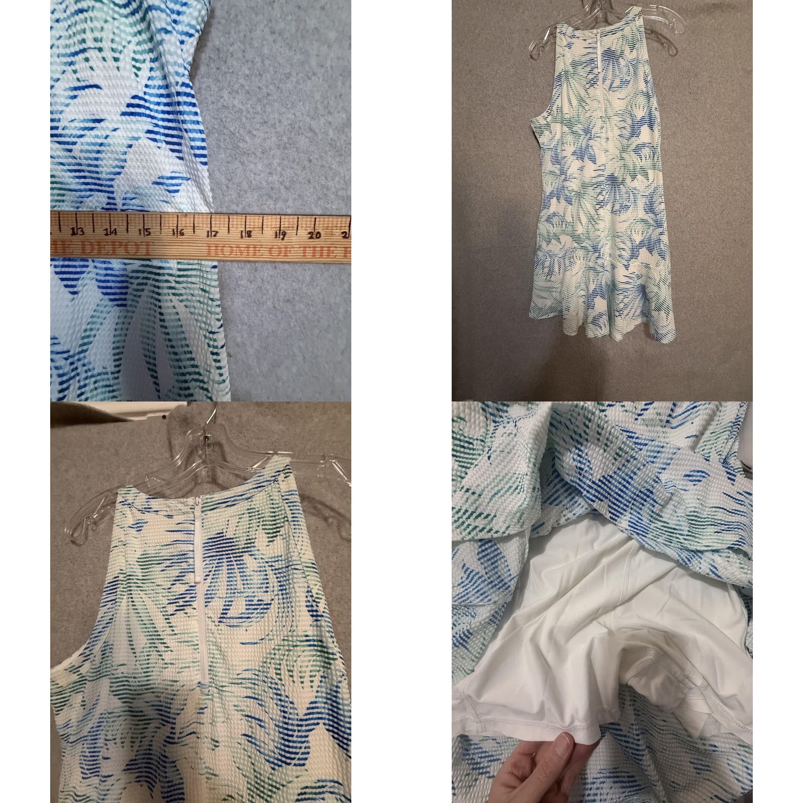 Tommy Bahama Tommy Bahama Dress Womens M Blue Green Palm Print IslandZone Golf Tennis Size M / US 6-8 / IT 42-44 - 8 Thumbnail