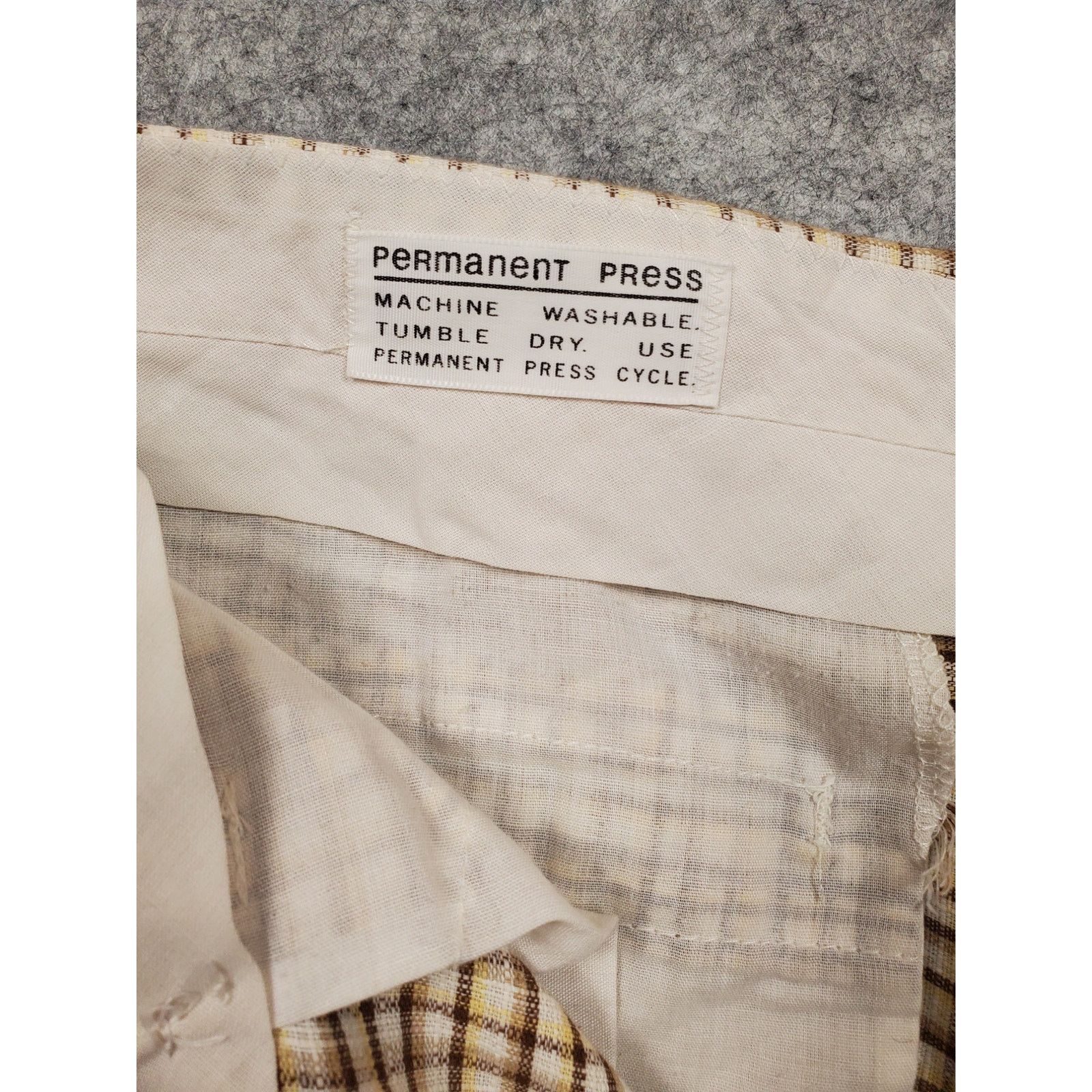 Other Vintage Men's L Brown & White Plaid Shorts Eclectic Grandpa Size US 35 - 4 Thumbnail