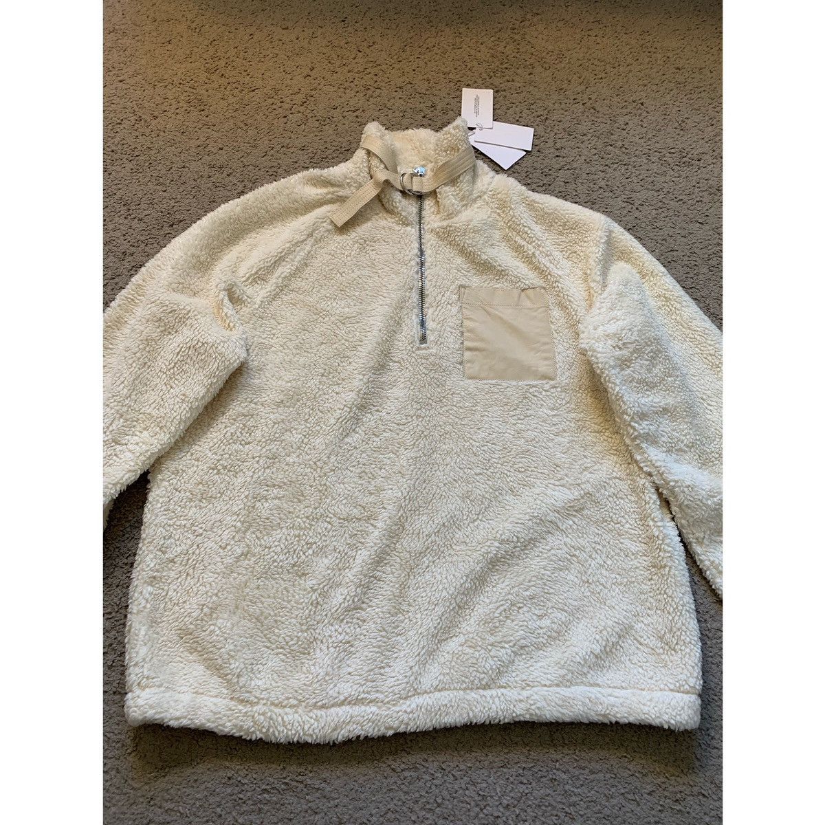 Helmut Lang HELMUT LANG SHAGGY FLEECE/LEATHER PULLOVER Size US XL / EU 56 / 4 - 13 Thumbnail
