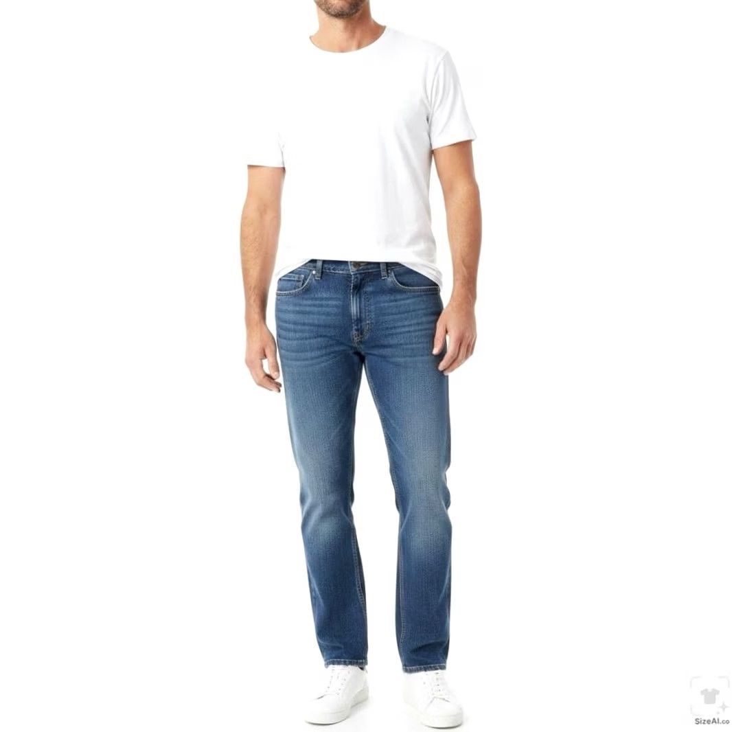 Levi's Levi's 505 Jeans Mens 36x30 Blue Medium Wash Straight Zip Fly Denim Pockets Logo Field 5-Pocket Size US 36 / EU 52 - 4 Thumbnail