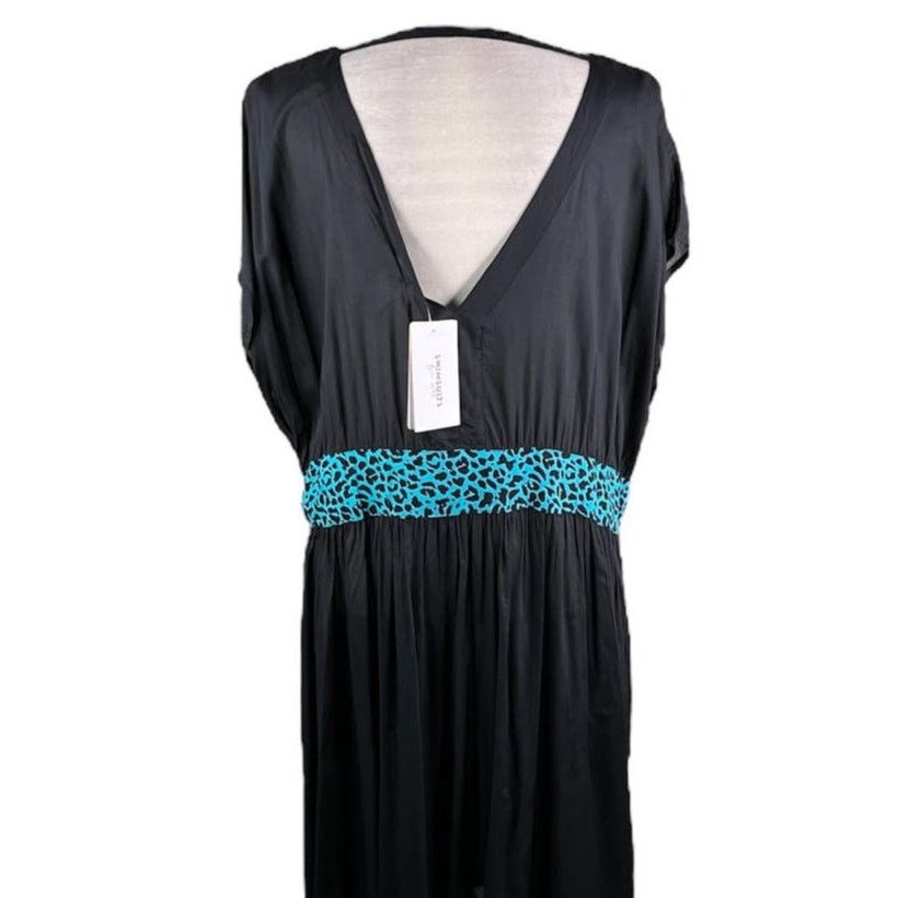Other Swimsuits For All Coverup Dress 14/16 Black Belt New Size XL / US 12-14 / IT 48-50 - 4 Thumbnail
