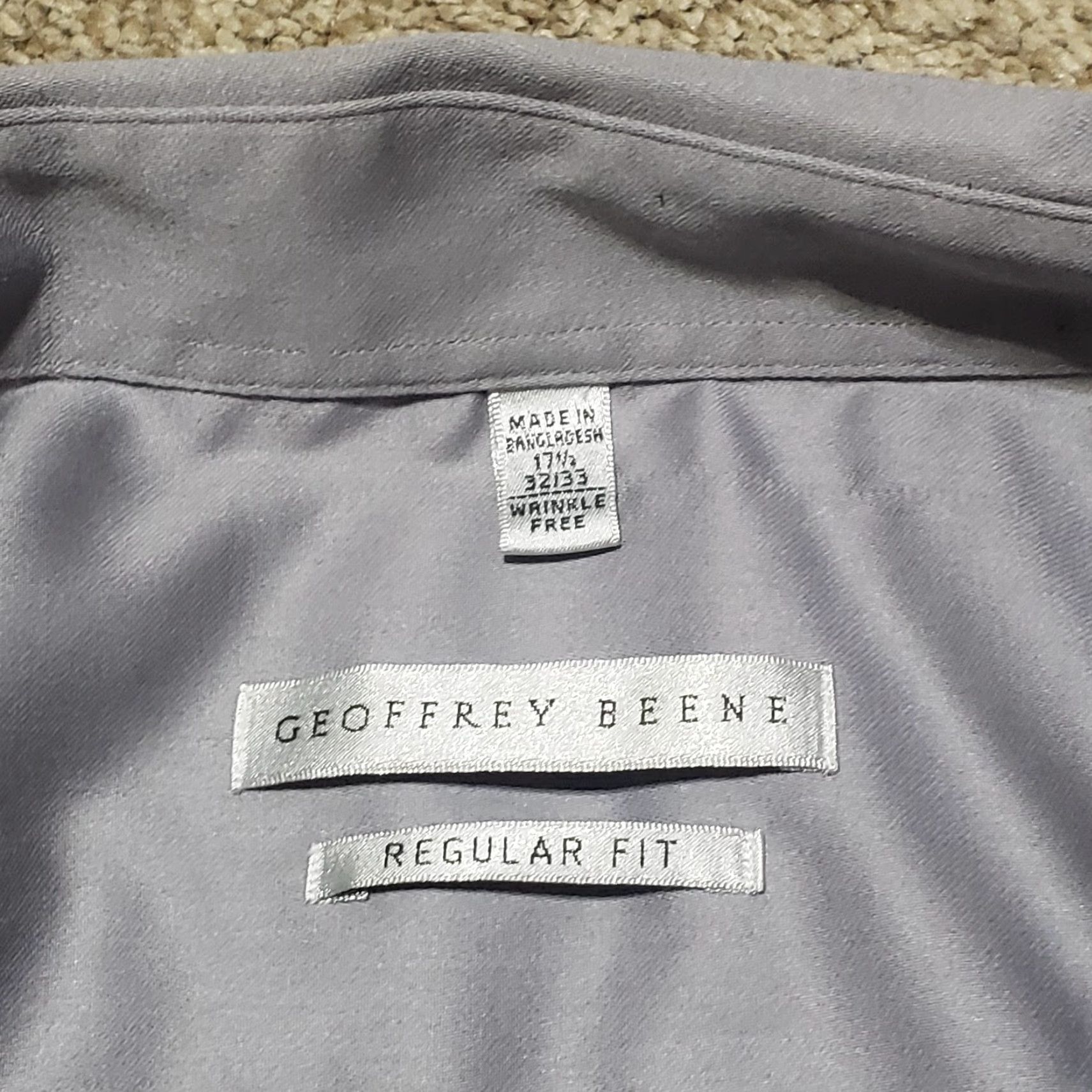 Geoffrey Beene Geoffrey Beene Shirt Mens Dress Shirt Button-Down Collared 17.5 32/33 Gray Solid Long Sleeve Non-Iron Adult Mens Size 17.5 Size US XXL / EU 58 / 5 - 3 Thumbnail
