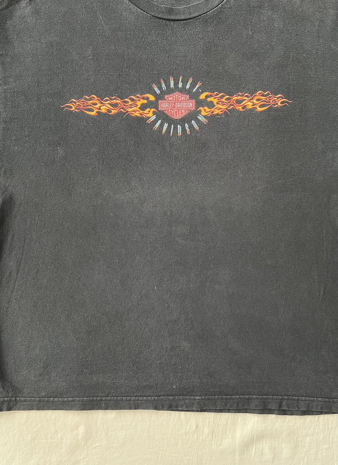 Harley Davidson Vintage 2001 Harley Davidson Fire Flame Eagle Long Sleeve Size US XXL / EU 58 / 5 - 10 Thumbnail