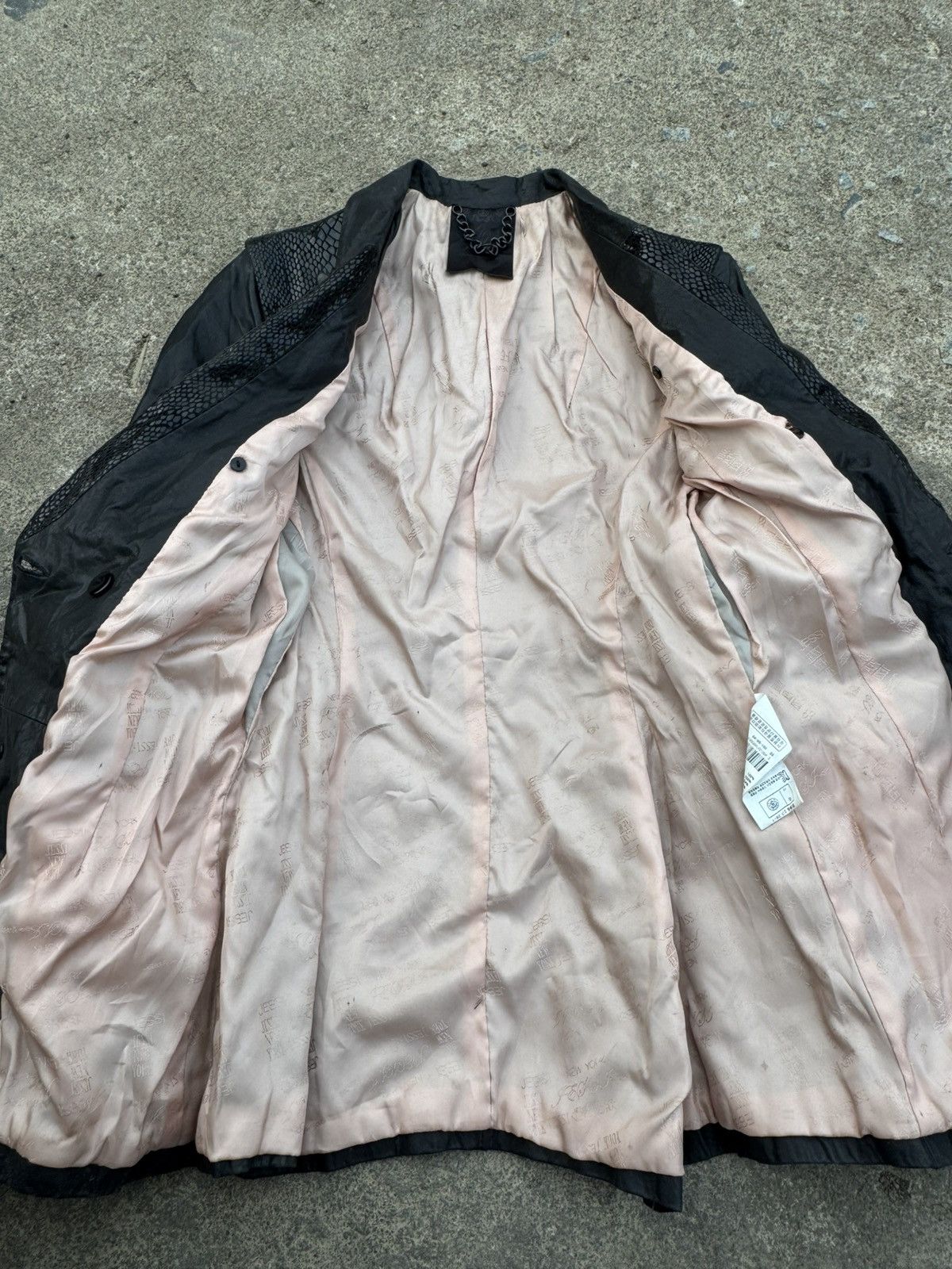 Yasuyuki Ishii Snakeskin Black Leather Blaz Jacket Jessiny Japanese vkei Size US S / EU 44-46 / 1 - 5 Thumbnail