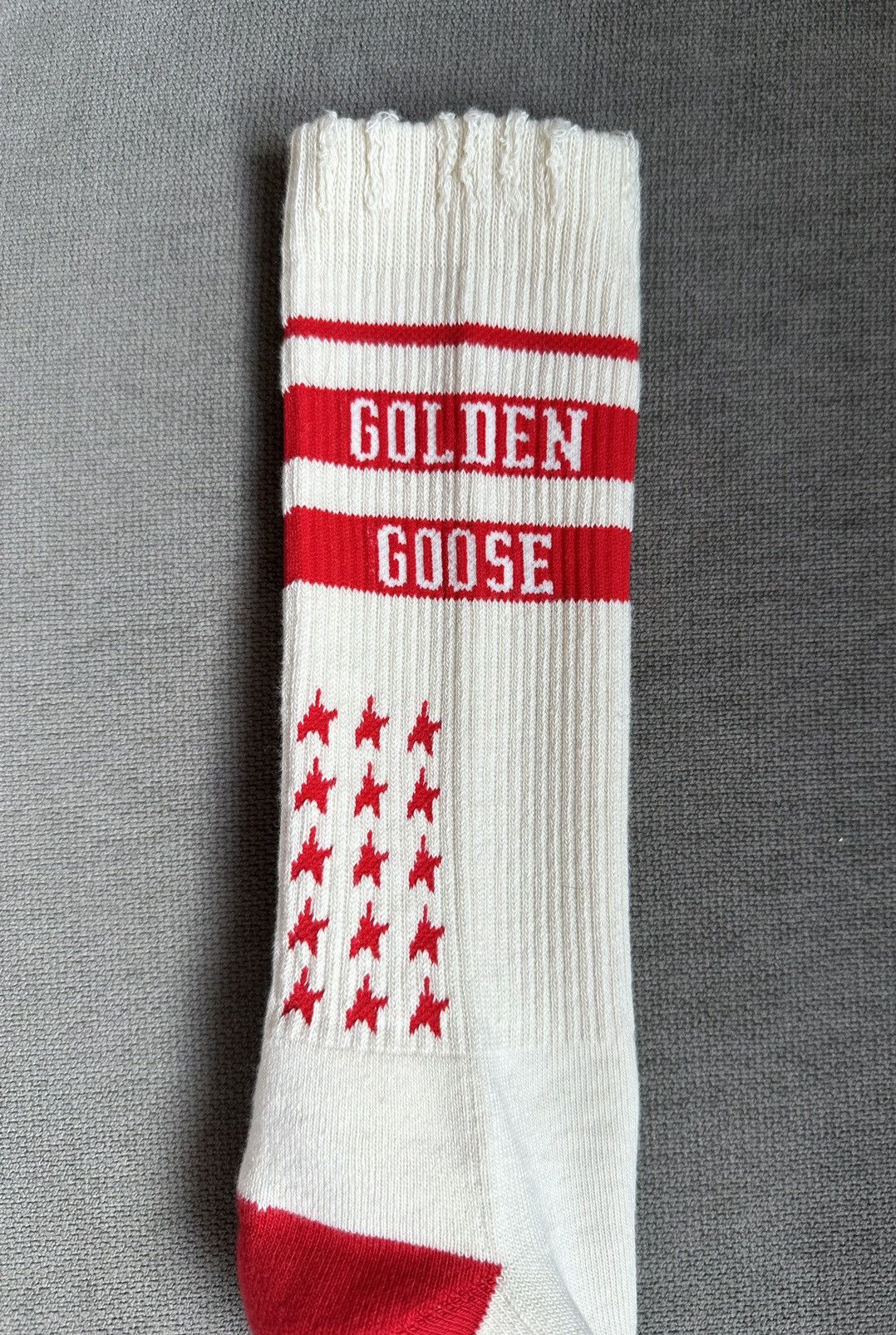 Golden Goose Golden Goose Unisex Red and White Star Socks Size ONE SIZE - 1 Thumbnail