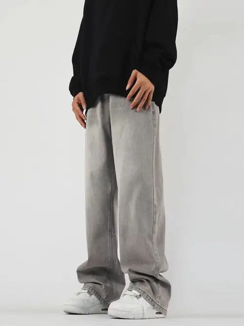 Japanese Brand VIBE Retro high street smoke gray baggy jeans Size US 34 / EU 50 - 8 Thumbnail