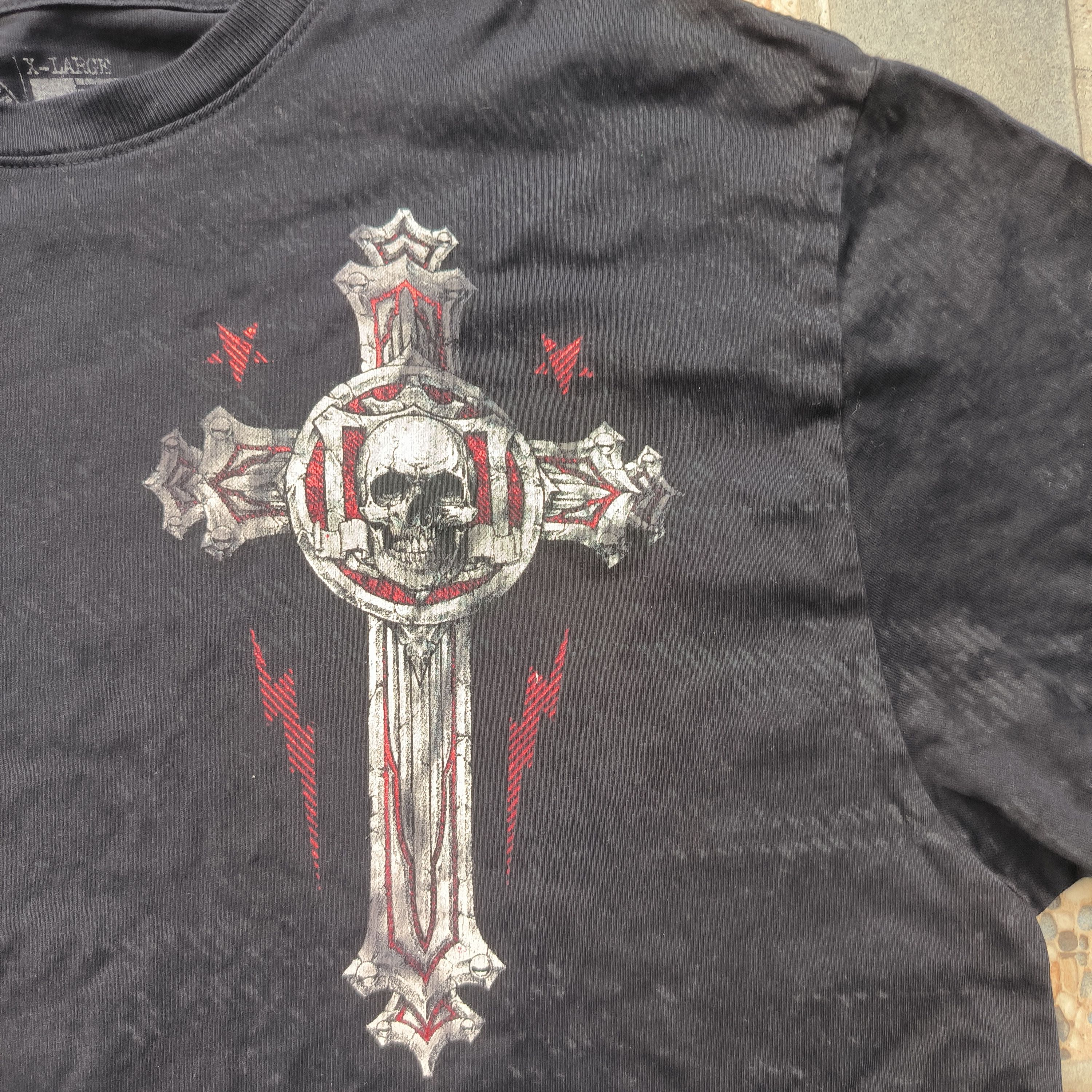 Affliction Y2K Affiliction Skull & Cross Tee Size US XL / EU 56 / 4 - 6 Thumbnail