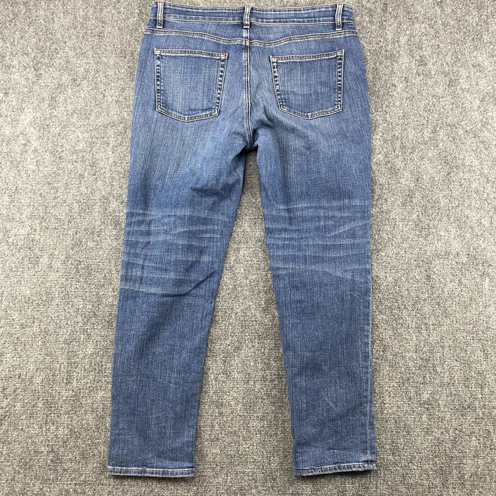 Eileen Fisher Eileen Fisher Jeans Womens 10 Blue Straight Leg Distress Stretch Denim USA Made Size 32" / US 10 / IT 46 - 5 Thumbnail