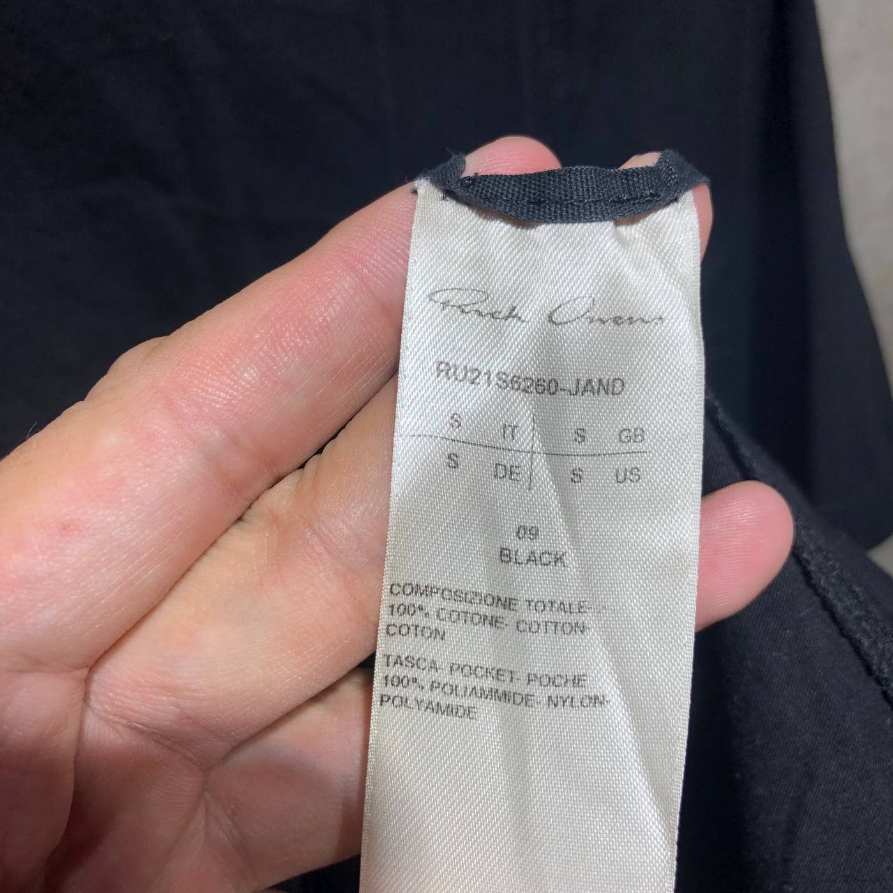 Rick Owens Rick Owens Short sleeve zip pocket black on black tee Size US S / EU 44-46 / 1 - 9 Thumbnail