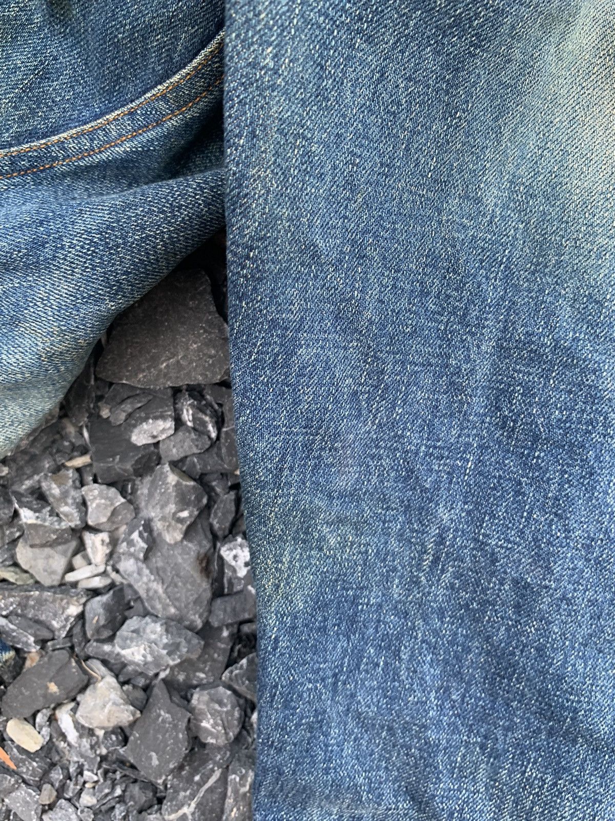 Kapital RARE💥BRAITONE SELVEDGE JAPANESE DISTRESSED DENIM Size US 39 - 22 Thumbnail