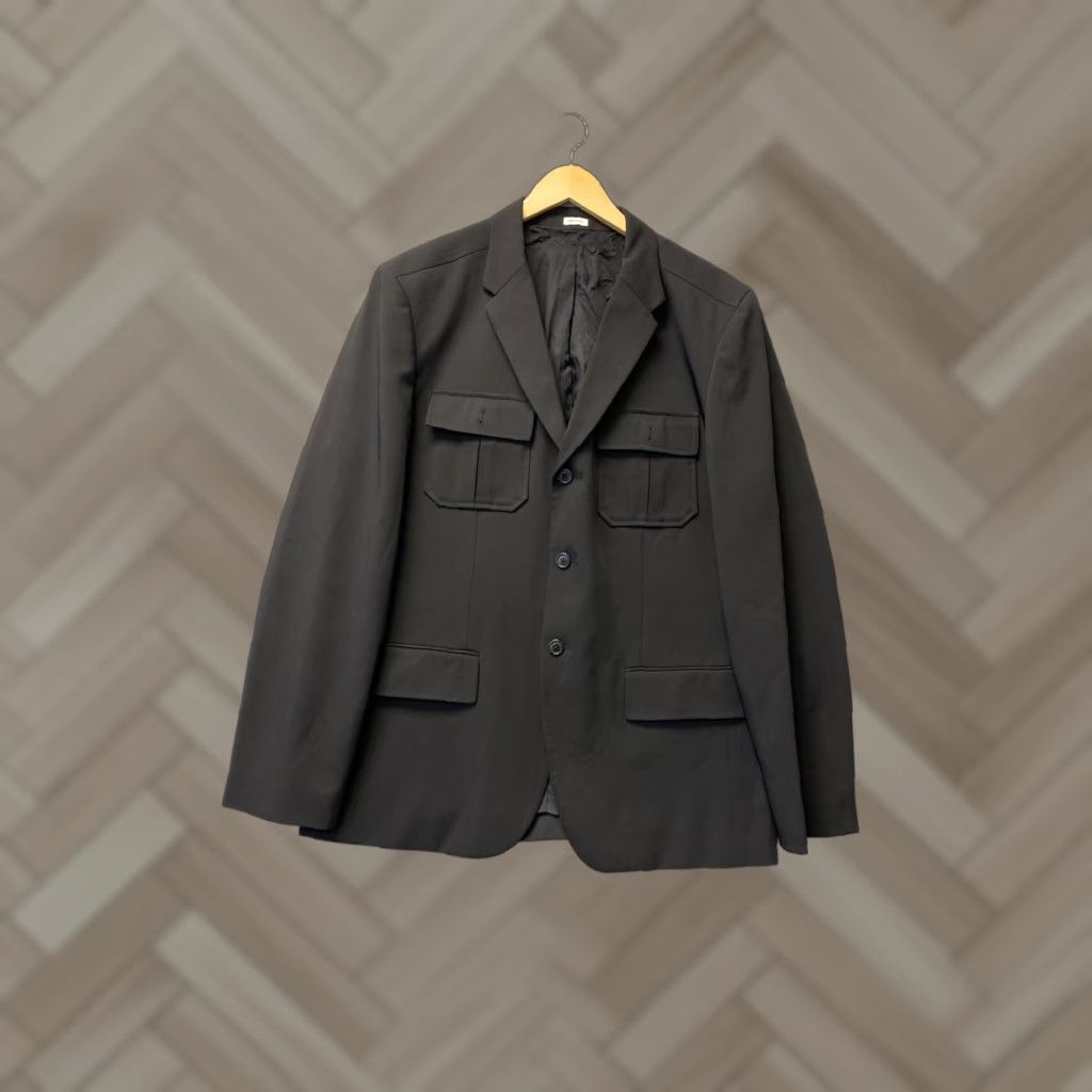 Calvin Klein Calvin Klein Jacket Blazer Sport Coat 3 button military style XL black /99-61 Size 46R - 1 Thumbnail
