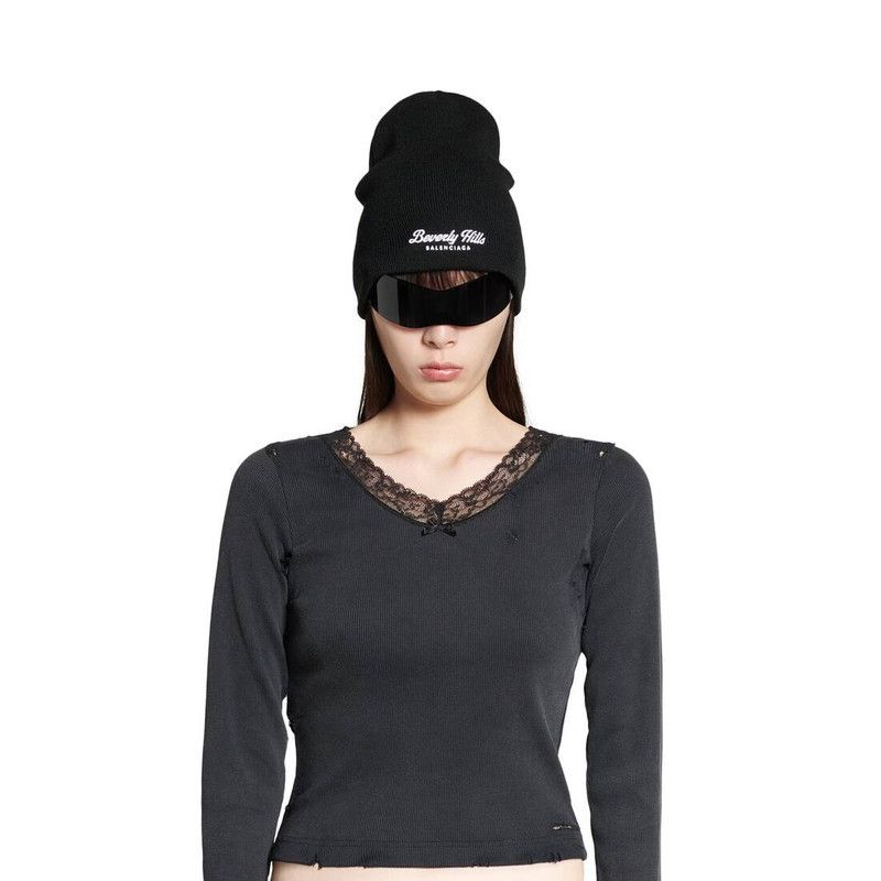 Balenciaga o1s1wg110226 Distressed Lingerie Top in Black Size XS / US 0-2 / IT 36-38 - 4 Thumbnail