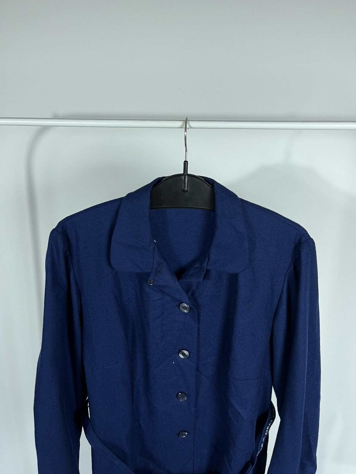 Other Vintage Blue Wool Worsted Robe Housecoat Dressing Gown Size US S / EU 44-46 / 1 - 6 Thumbnail