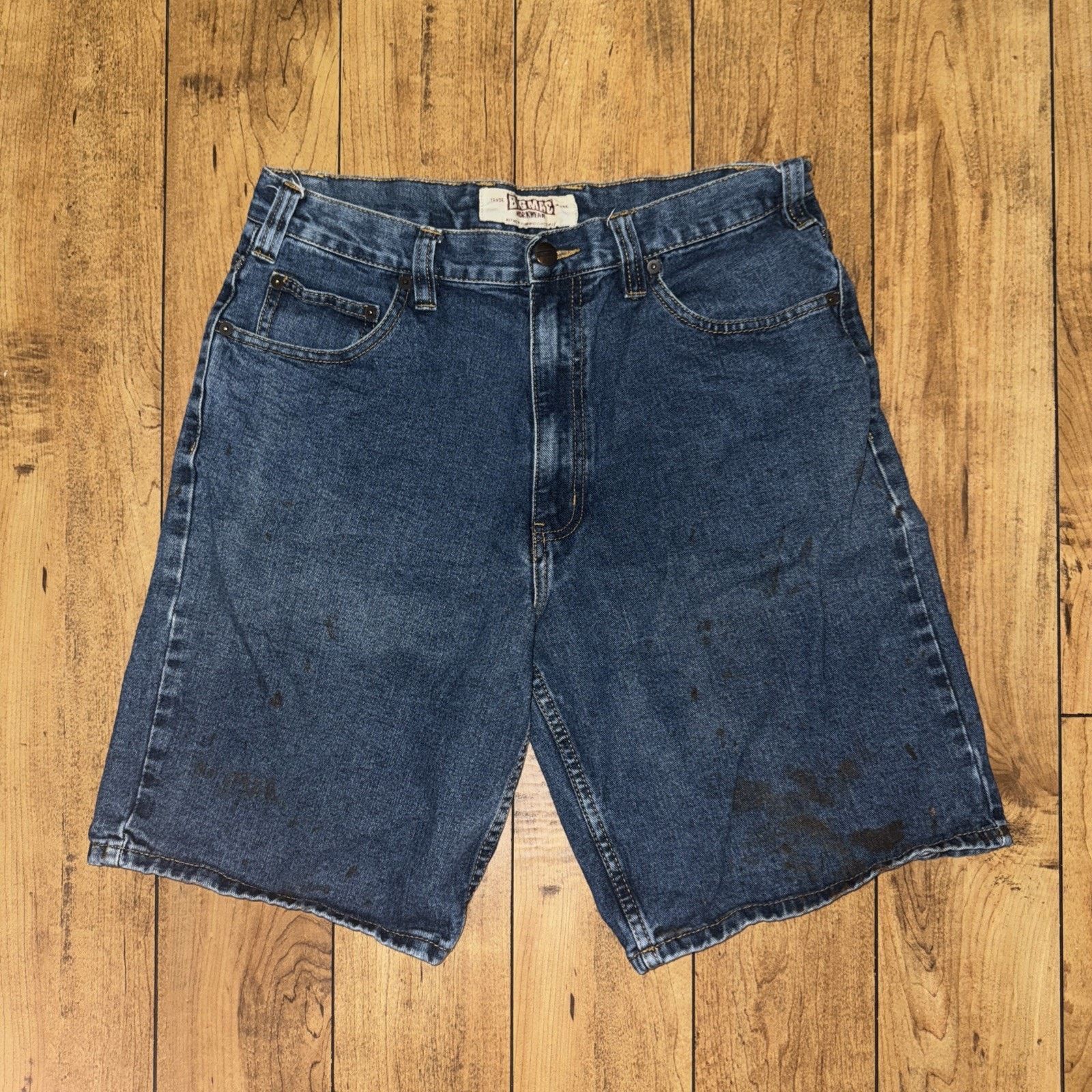 Big Mac × Vintage Big Mac Workwear Denim Shorts 31x12 Jorts Y2K Vintage Size US 31 - 1 Thumbnail