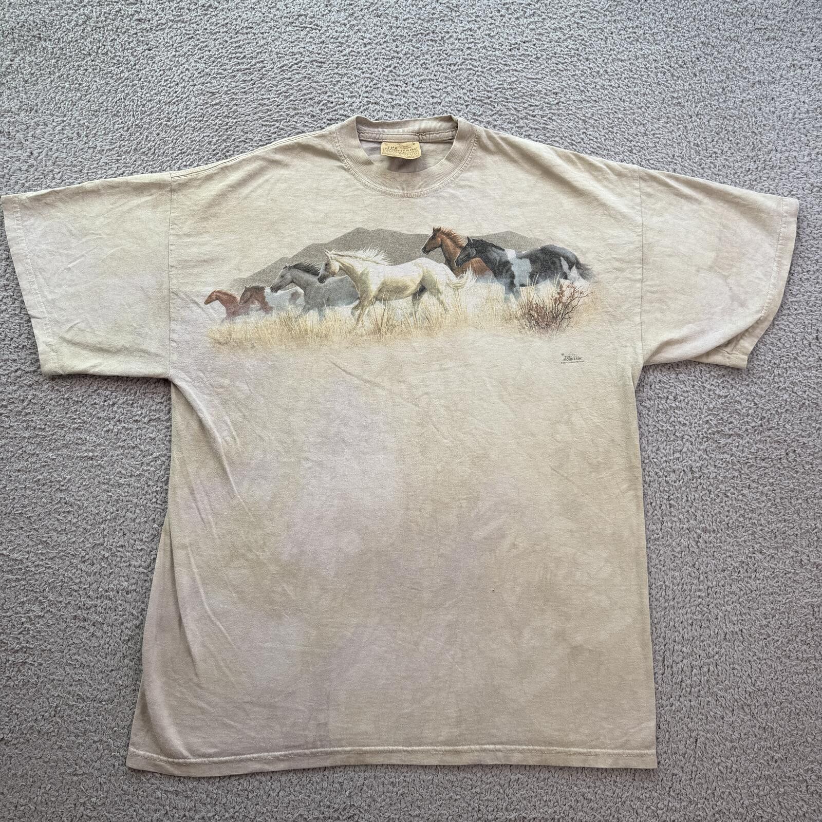 The Mountain Vintage The Mountain Horse T Shirt Mens L 2000 Nature Animal Size US L / EU 52-54 / 3 - 1 Thumbnail