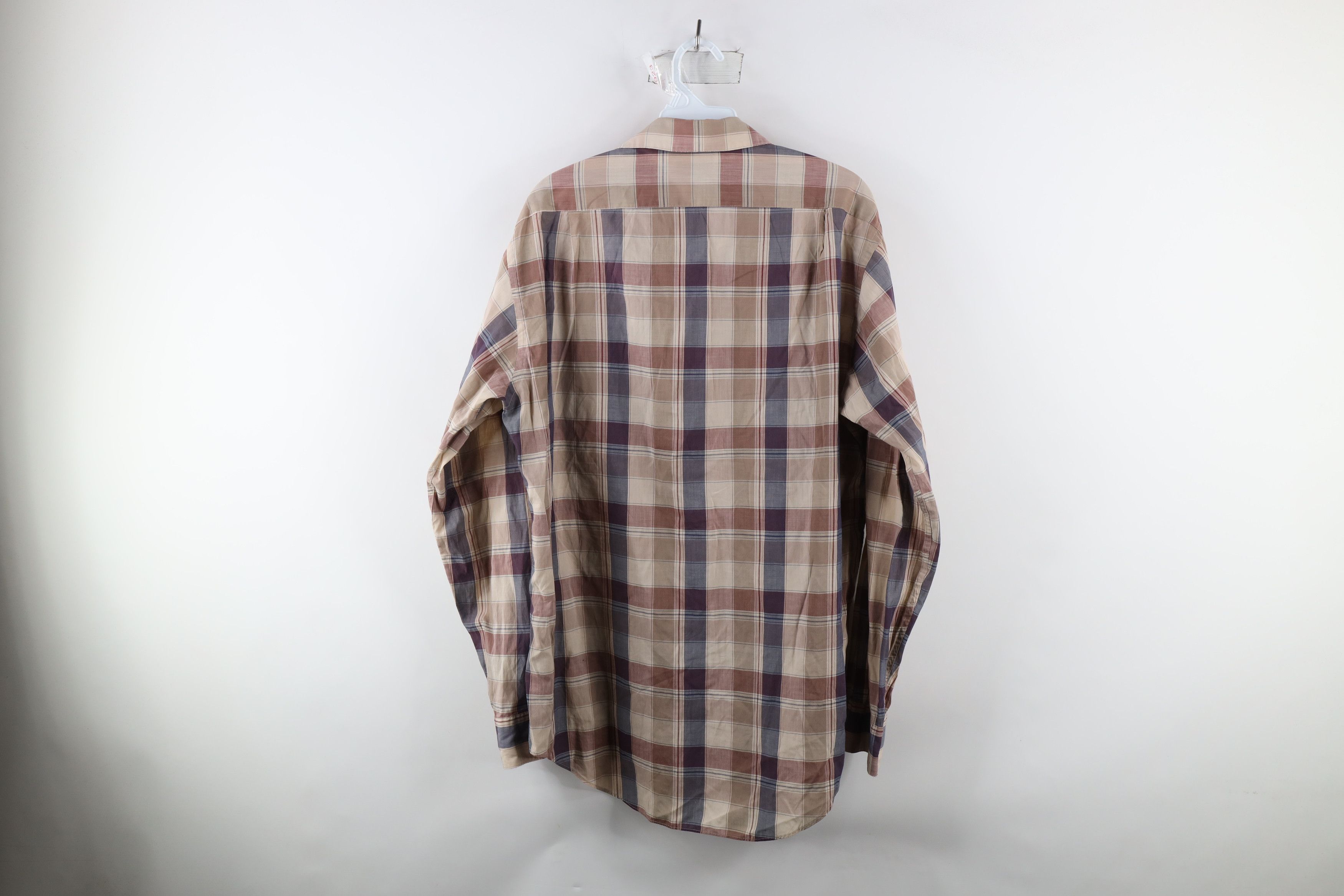 Vintage Vintage 90s Christian Dior Collared Button Shirt Checkered Size US L / EU 52-54 / 3 - 9 Thumbnail