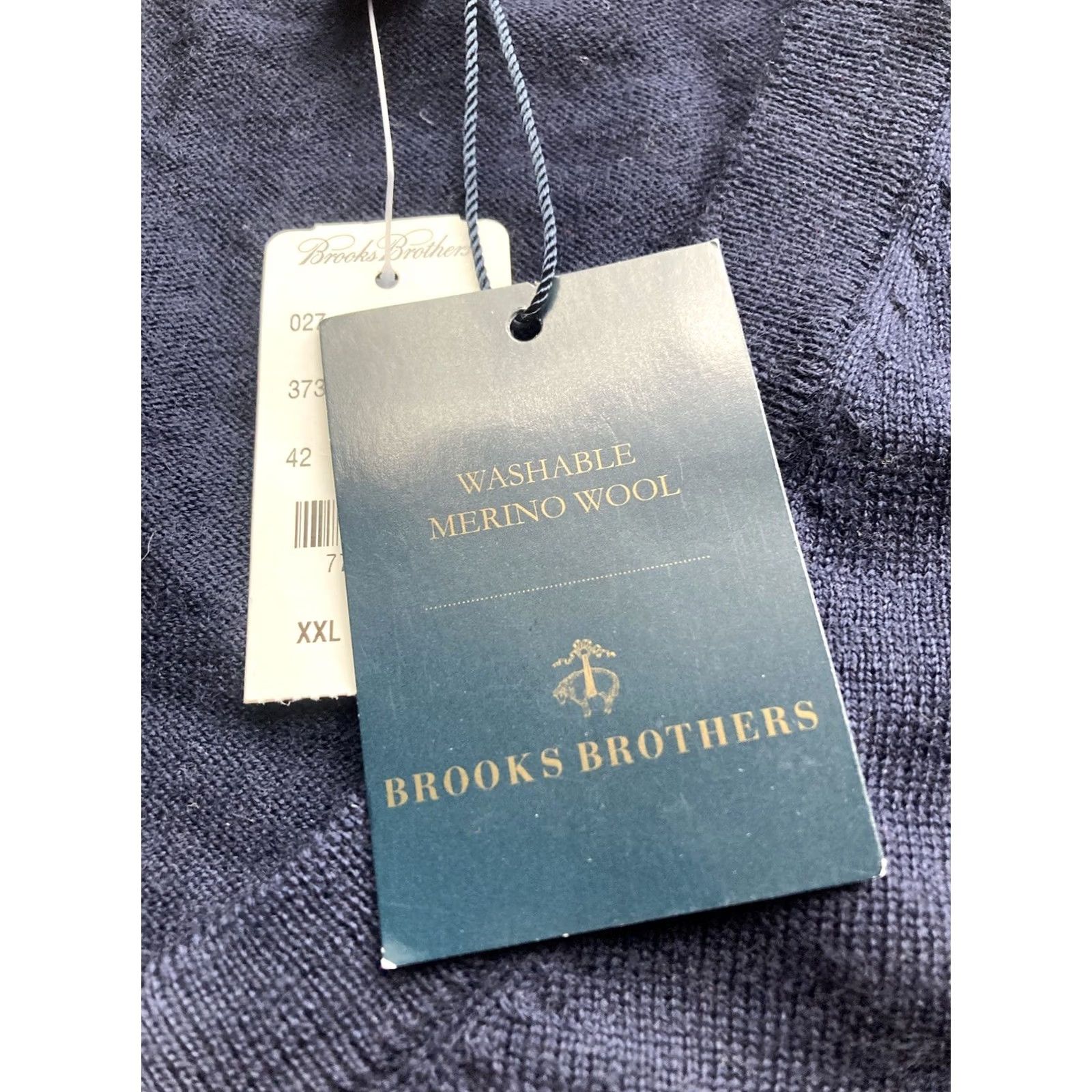 Brooks Brothers NWT Brooks Brothers Mens Sweater V-Neck Navy Blue 2XL Merino Wool Lightweight Pullover Knit Casual Business Color: Blue Size US XXL / EU 58 / 5 - 7 Thumbnail