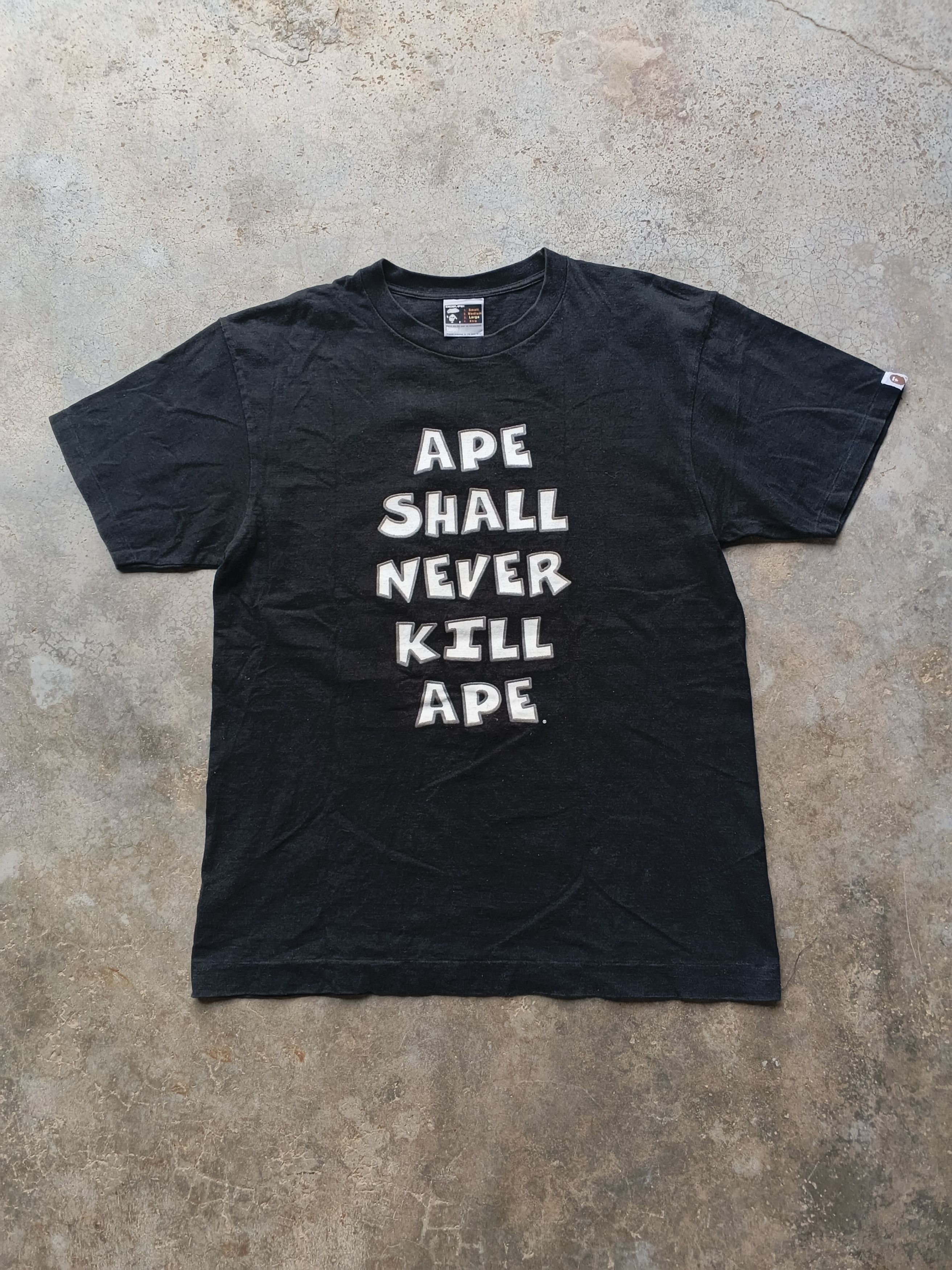 Bape × Vintage OG Bape “Ape shall never kill ape” T-shirt | Grailed