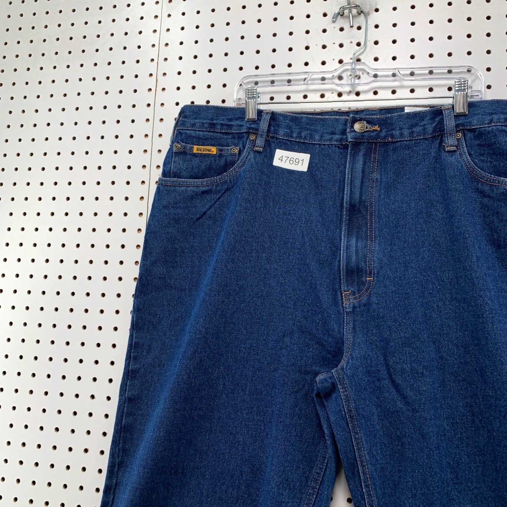 Vintage Berne Denim Jeans Mens 44x30 Blue Straight Fit Workwear P422 Jeans Size US 44 / EU 60 - 6 Thumbnail