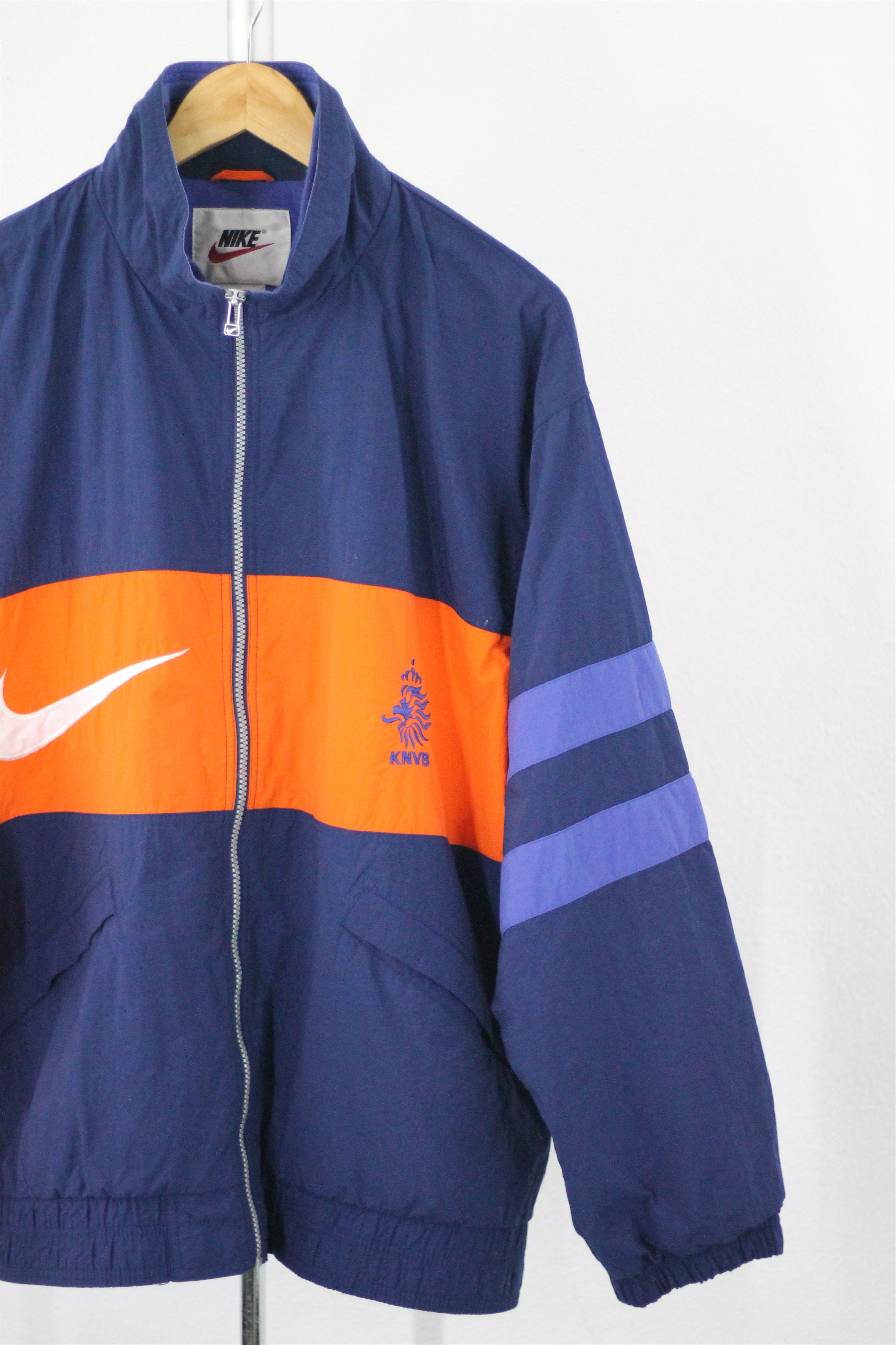 Nike × Vintage Vtg 90s Nike KNVB Netherlands Team Big Logo Track Jacket Size US XL / EU 56 / 4 - 5 Thumbnail
