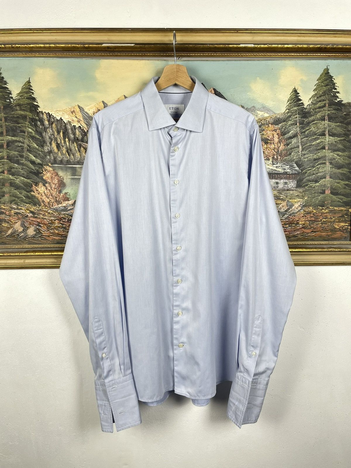 Eton Eton Blue Button Ups Shirt Old Money Luxury Designer Premium Size US XL / EU 56 / 4 - 1 Thumbnail