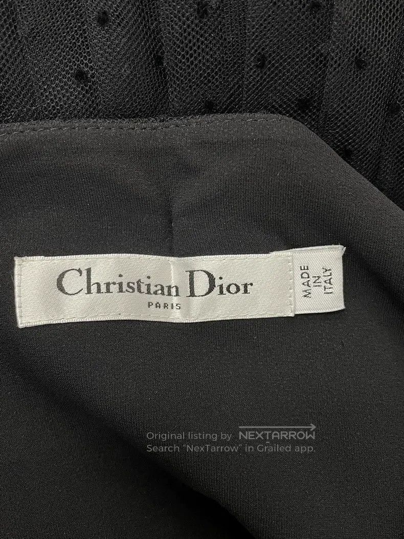Dior Dior Black polka dot mesh pleated skirt Size 42" / US 20 - 3 Thumbnail