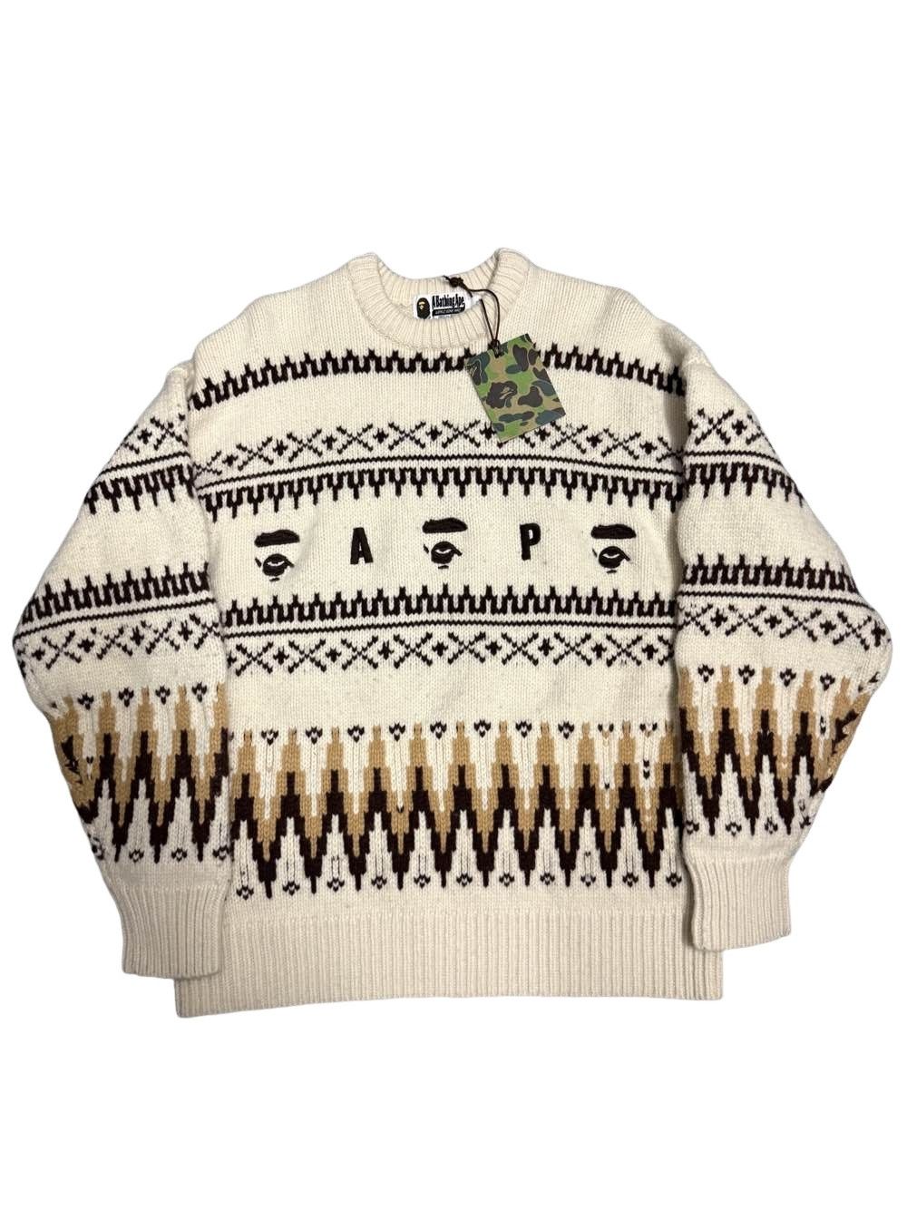 Bape Ape Face Knit Sweater | Grailed