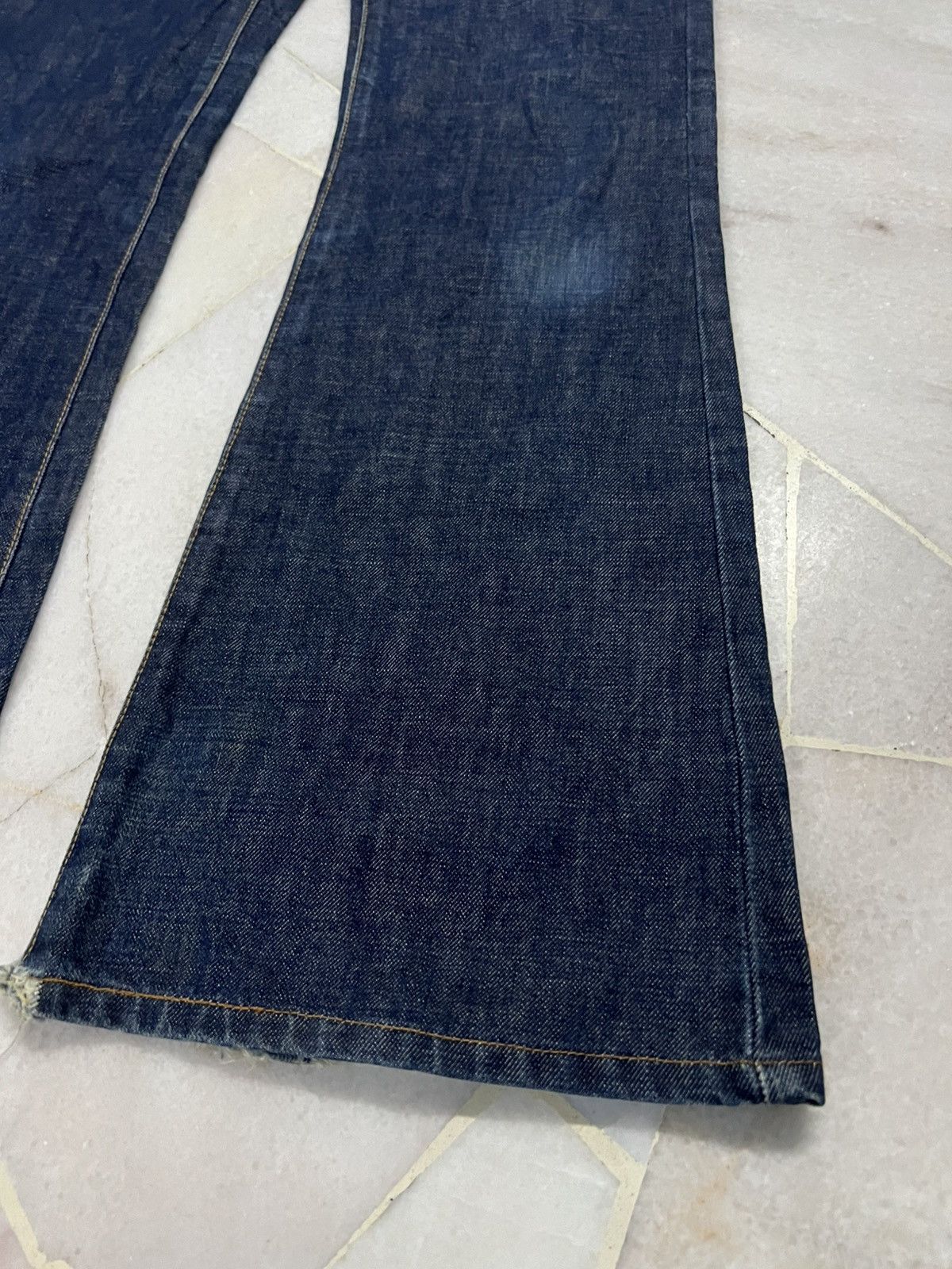 Japanese Brand 💥Flare💥90s Edwin 800SX Distress Bell Bottom Flare Jean Size US 29 - 5 Thumbnail