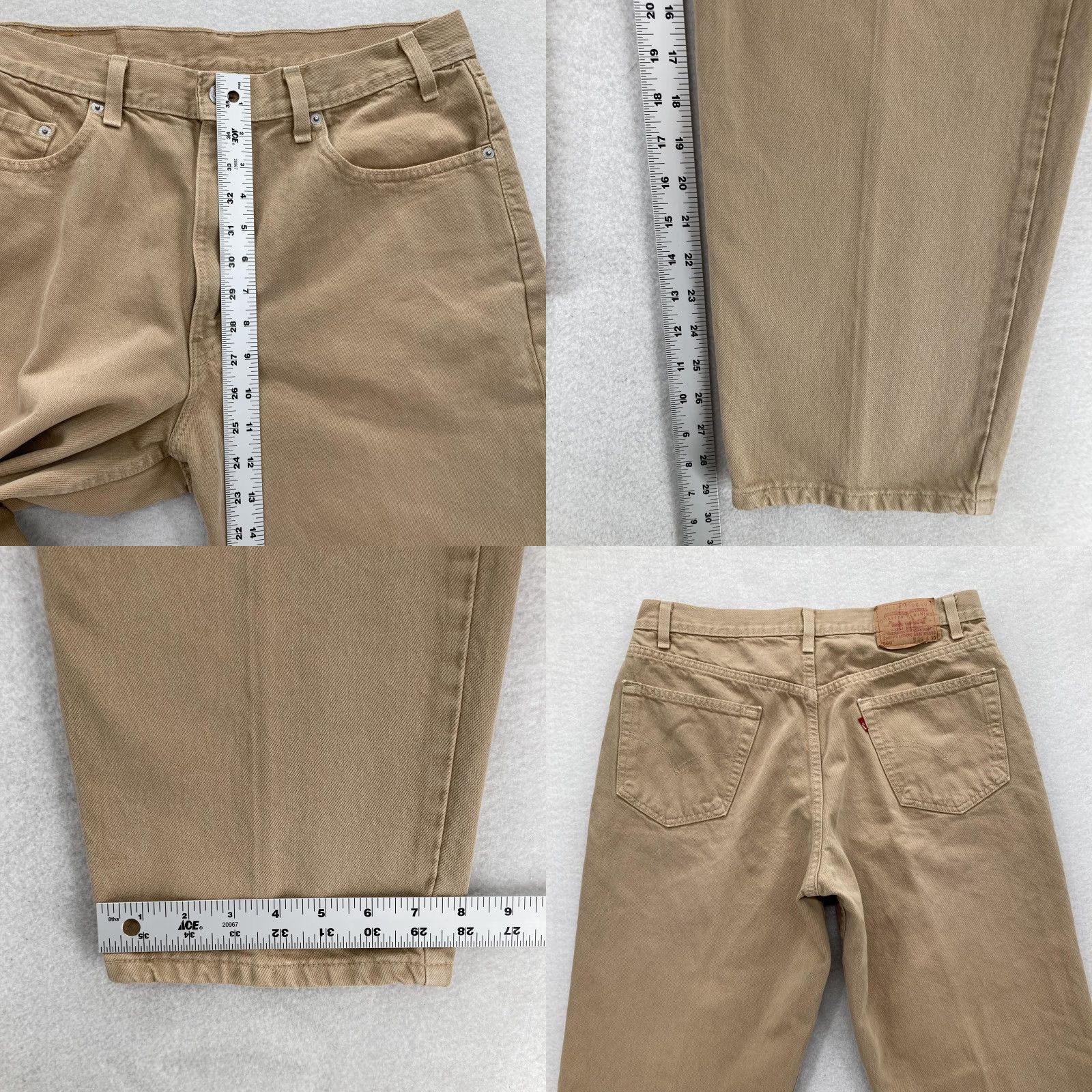 Levi's VINTAGE Levi's 550 Jeans Mens 36x30 Tan Khaki Denim Relaxed Tapered Leg USA Size US 36 / EU 52 - 8 Thumbnail