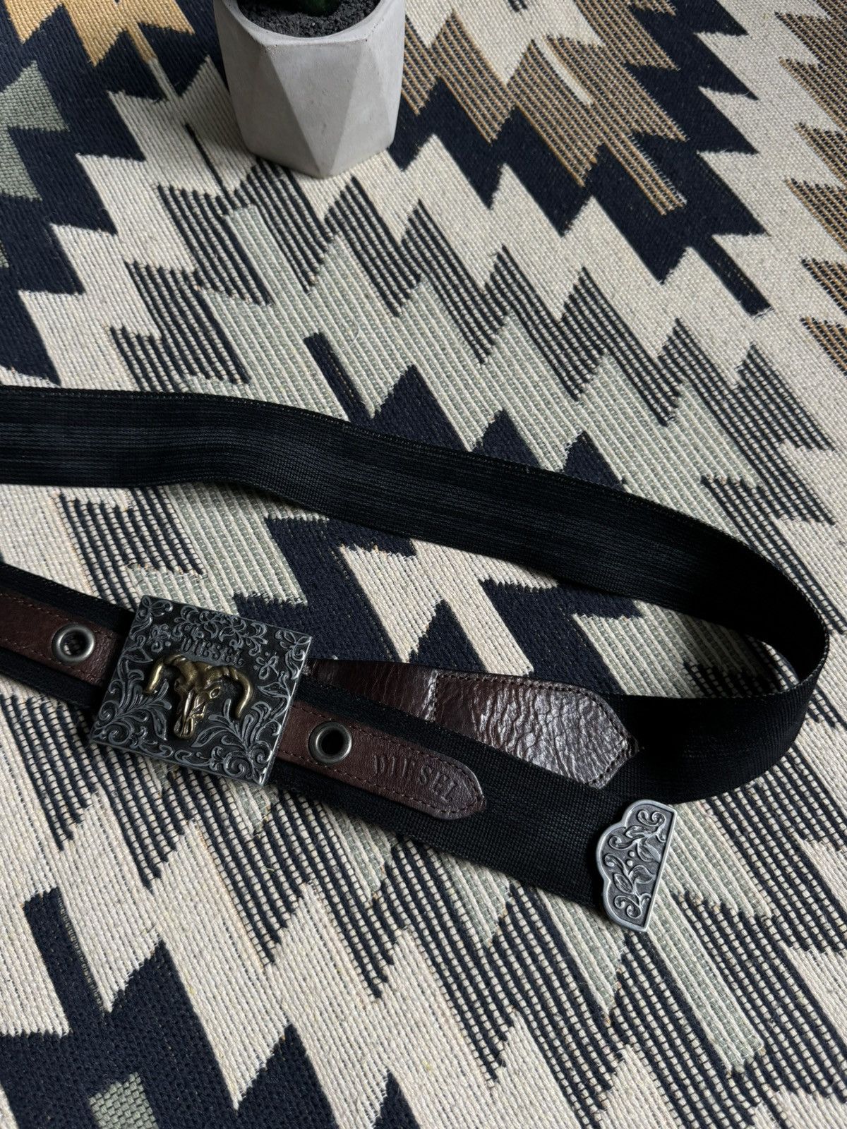 Diesel Vintage Diesel Y2K Big Logo Metal Belt Size ONE SIZE - 6 Thumbnail