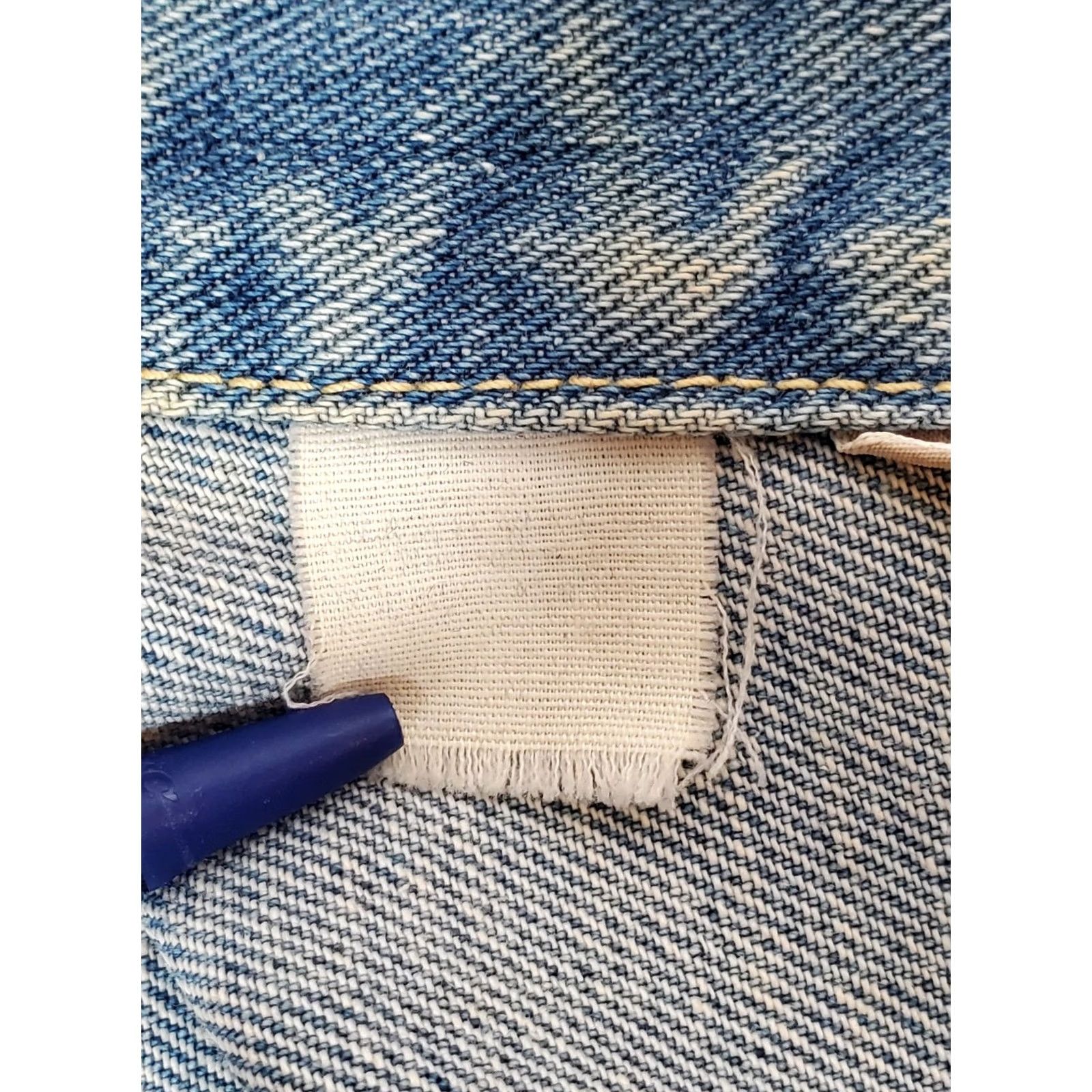 Lee VINTAGE Lee Riders White Label Denim Jacket Long Point Collar Women's S* Jeans Jacket Western 1970s Rugged USA Mens Womens Girls Size S / US 4 / IT 40 - 7 Thumbnail