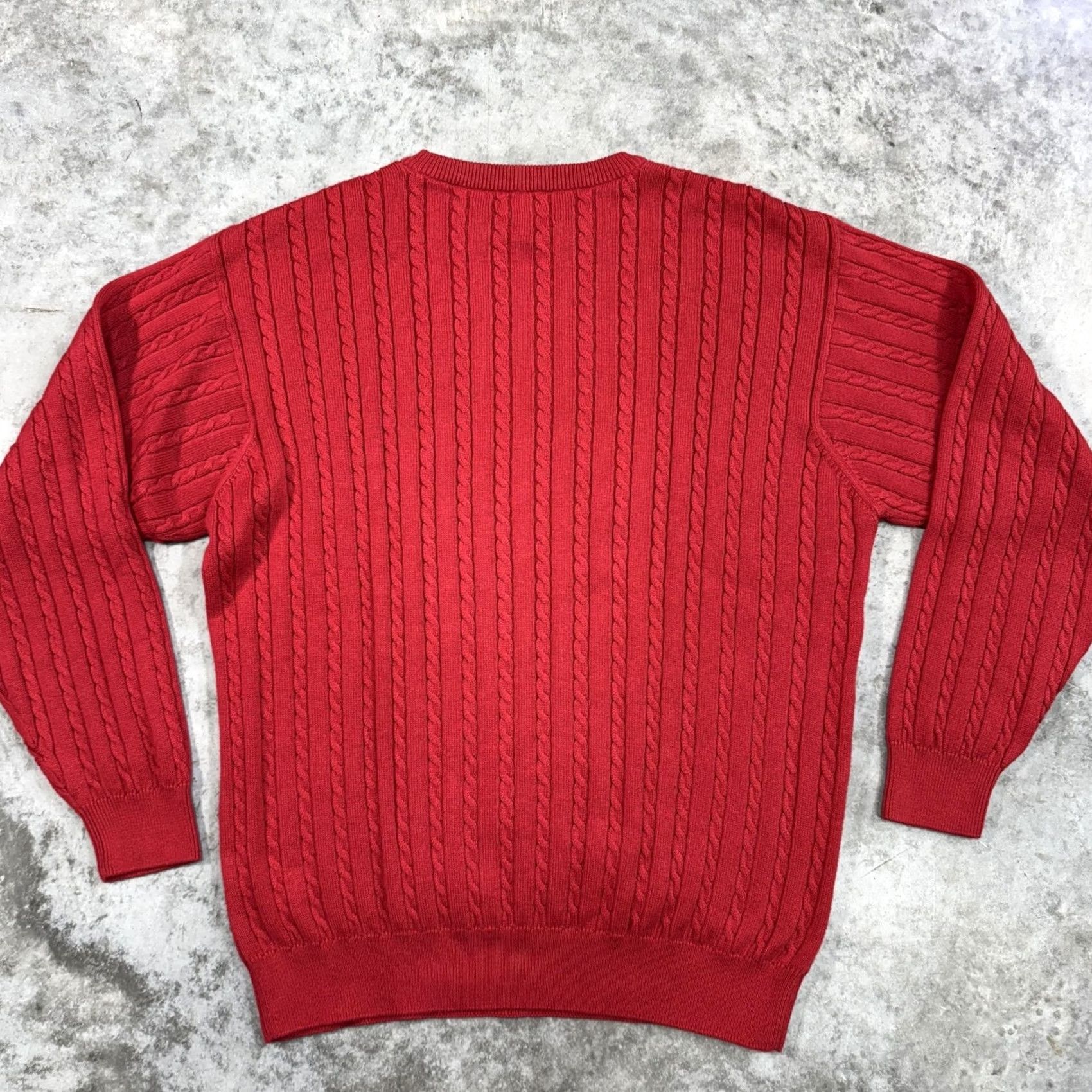 Vintage Kevins Plantation Collection Sweater Mens Large Red Cable-Knit Pullover Crewneck Size US L / EU 52-54 / 3 - 5 Thumbnail