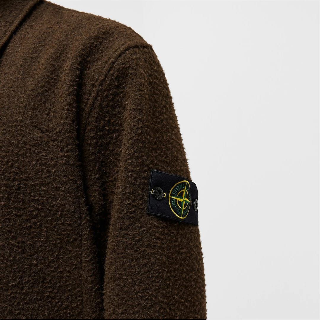 Stone Island o1g2r1mq0526 Wool Overshirt in Olive Green Size US XL / EU 56 / 4 - 6 Thumbnail