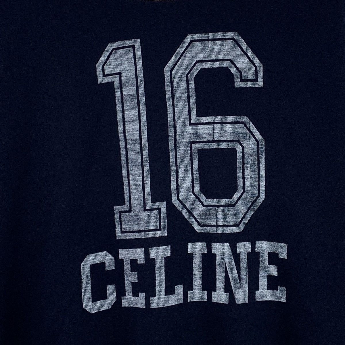 Celine Celine Navy Logo Letter Printed Short Sleeve T-shirt K26WX Size L / US 10 / IT 46 - 4 Thumbnail