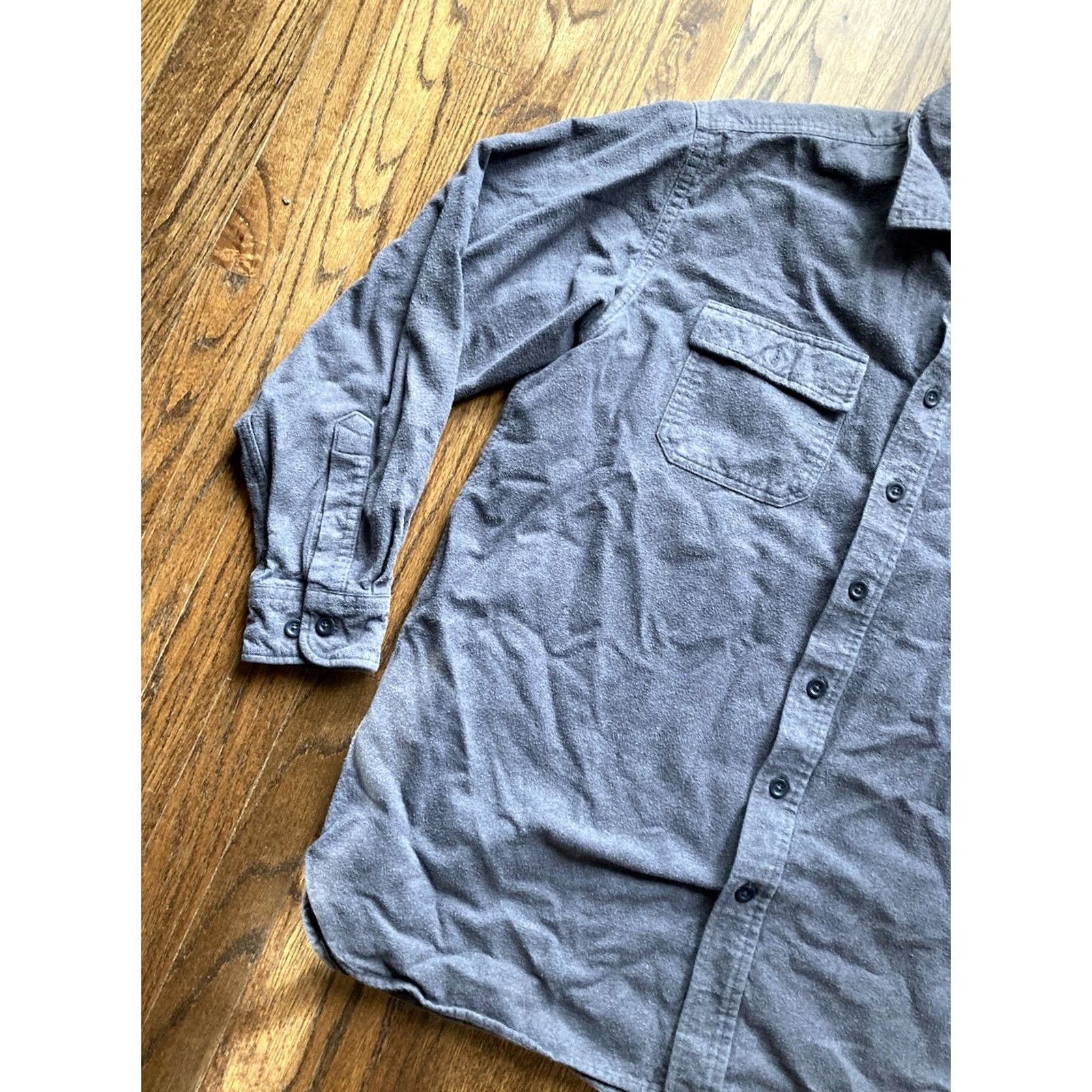 Vintage L.L. Bean Shirt Mens XL Tall Gray Flannel Long Sleeve Heavyweight Button-Up Casual Outdoor Size US XL / EU 56 / 4 - 2 Thumbnail