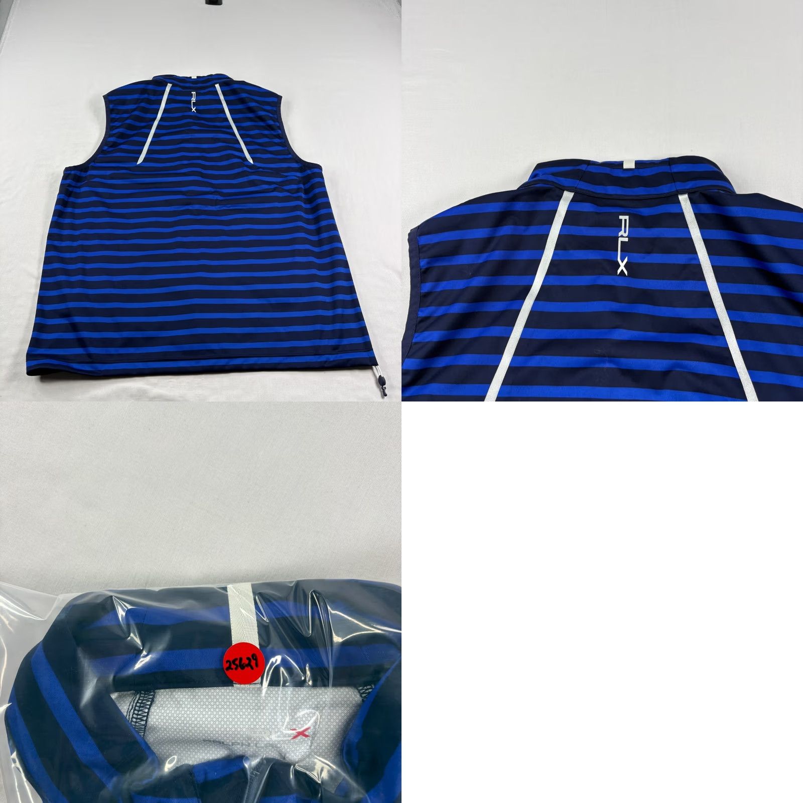 RLX Ralph Lauren VINTAGE RLX Ralph Lauren Vest Mens Large Blue Striped Windbreaker Golf Water Resistant Size US L / EU 52-54 / 3 - 8 Thumbnail