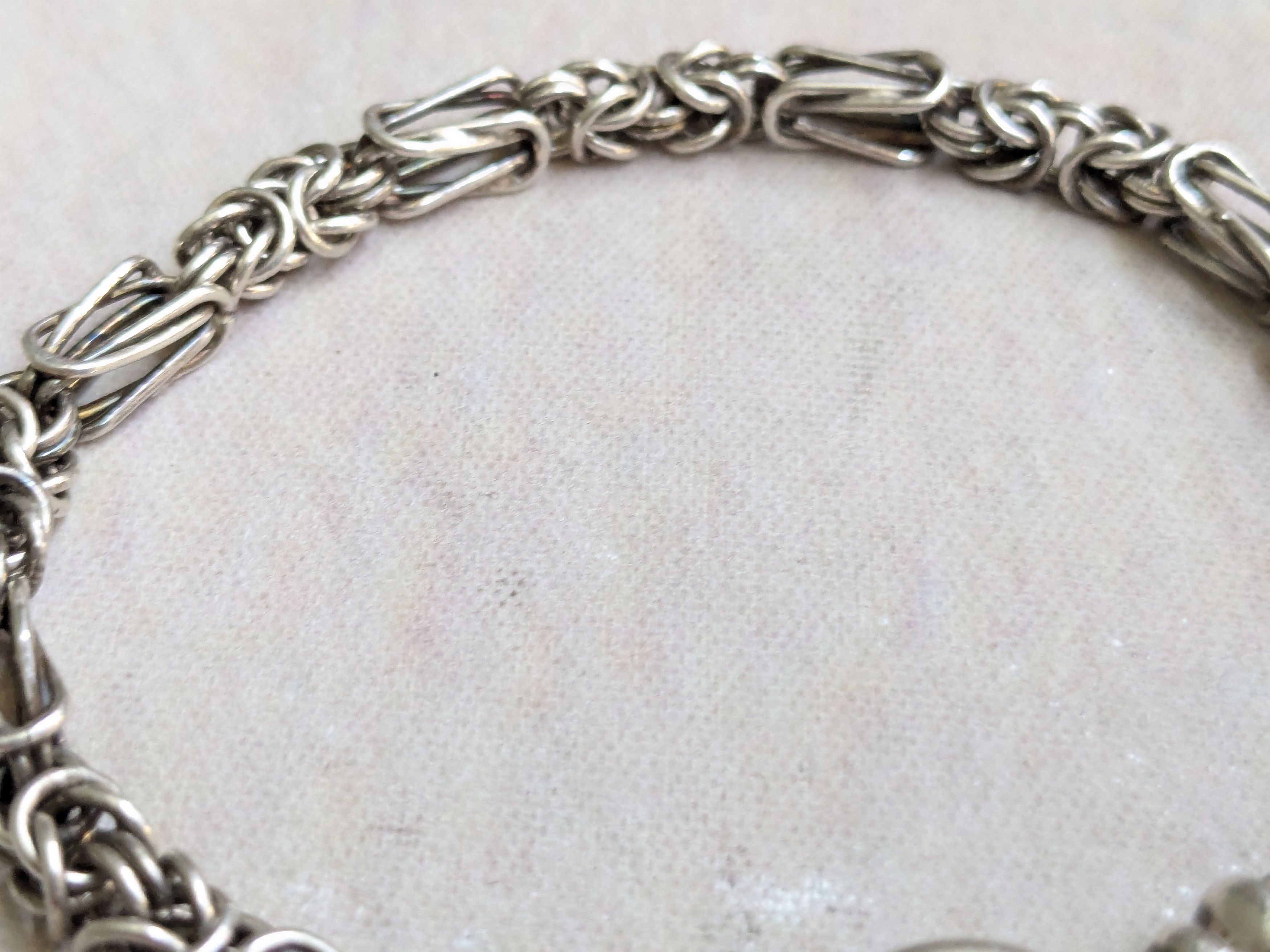 Jewelry Veronese Sterling Silver Byzantine Bracelet 8" Italy Size ONE SIZE - 3 Thumbnail