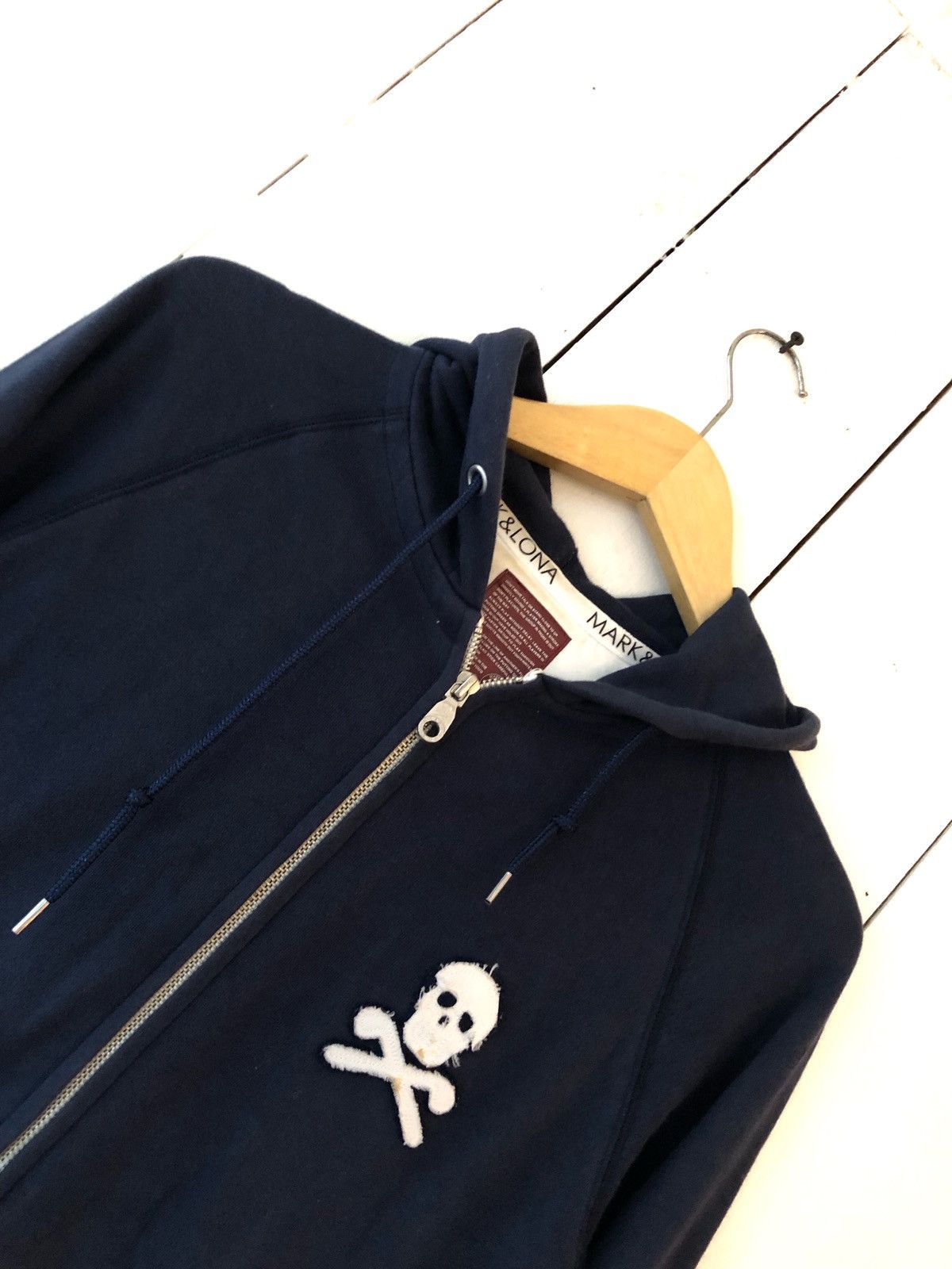 If Six Was Nine × Japanese Brand × Le Grande Bleu (L.G.B.) JAPANESE MARK & LONA ZIP HOODIE SKULL DESIGN Size US S / EU 44-46 / 1 - 4 Thumbnail