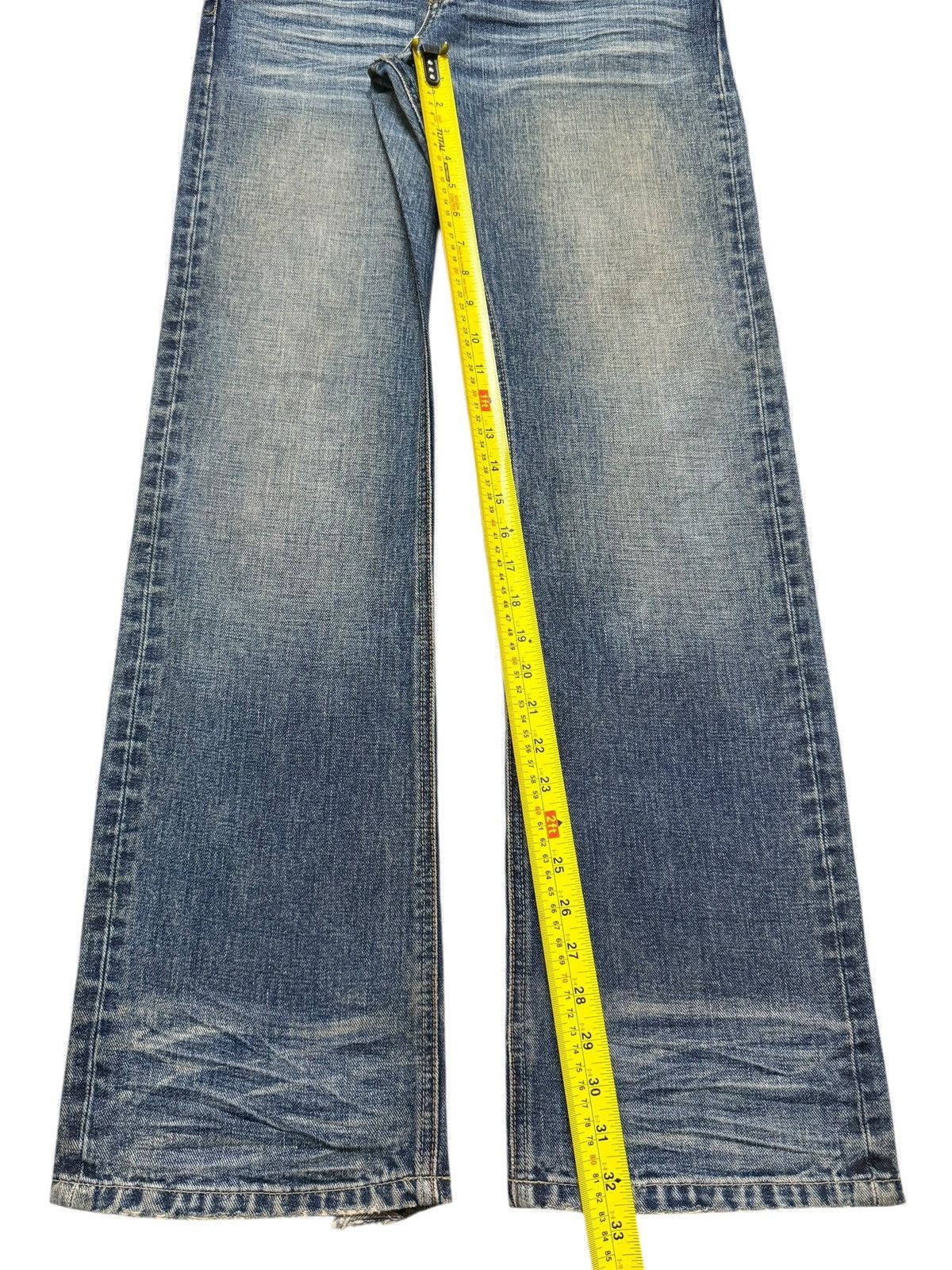 Hysteric Glamour Vintage Japanese Brand Faded Wash Whisker Wide Leg Bootcut Size US 32 / EU 48 - 12 Thumbnail