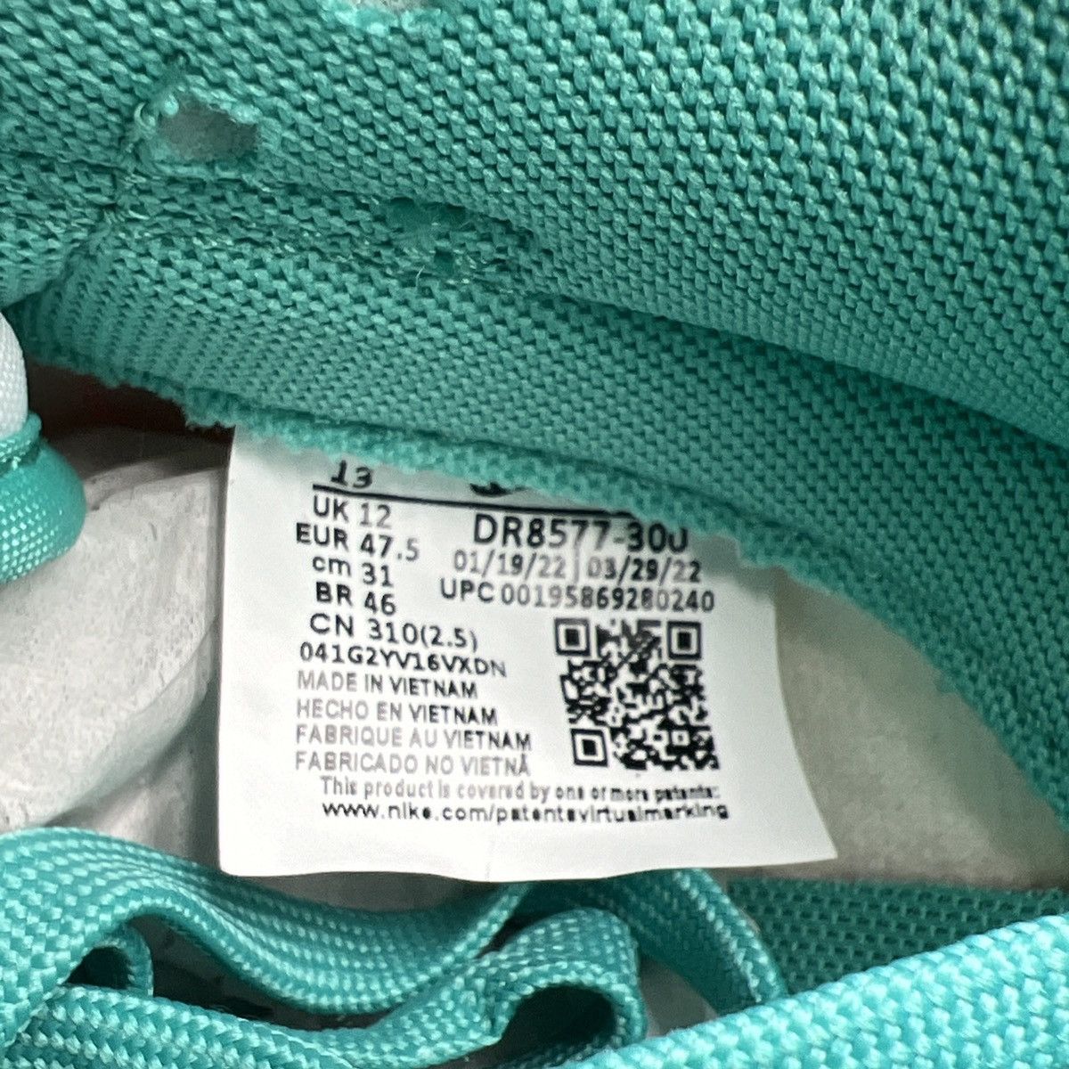 Nike Nike dunk low washed teal snakeskin Size US 13 / EU 46 - 9 Thumbnail