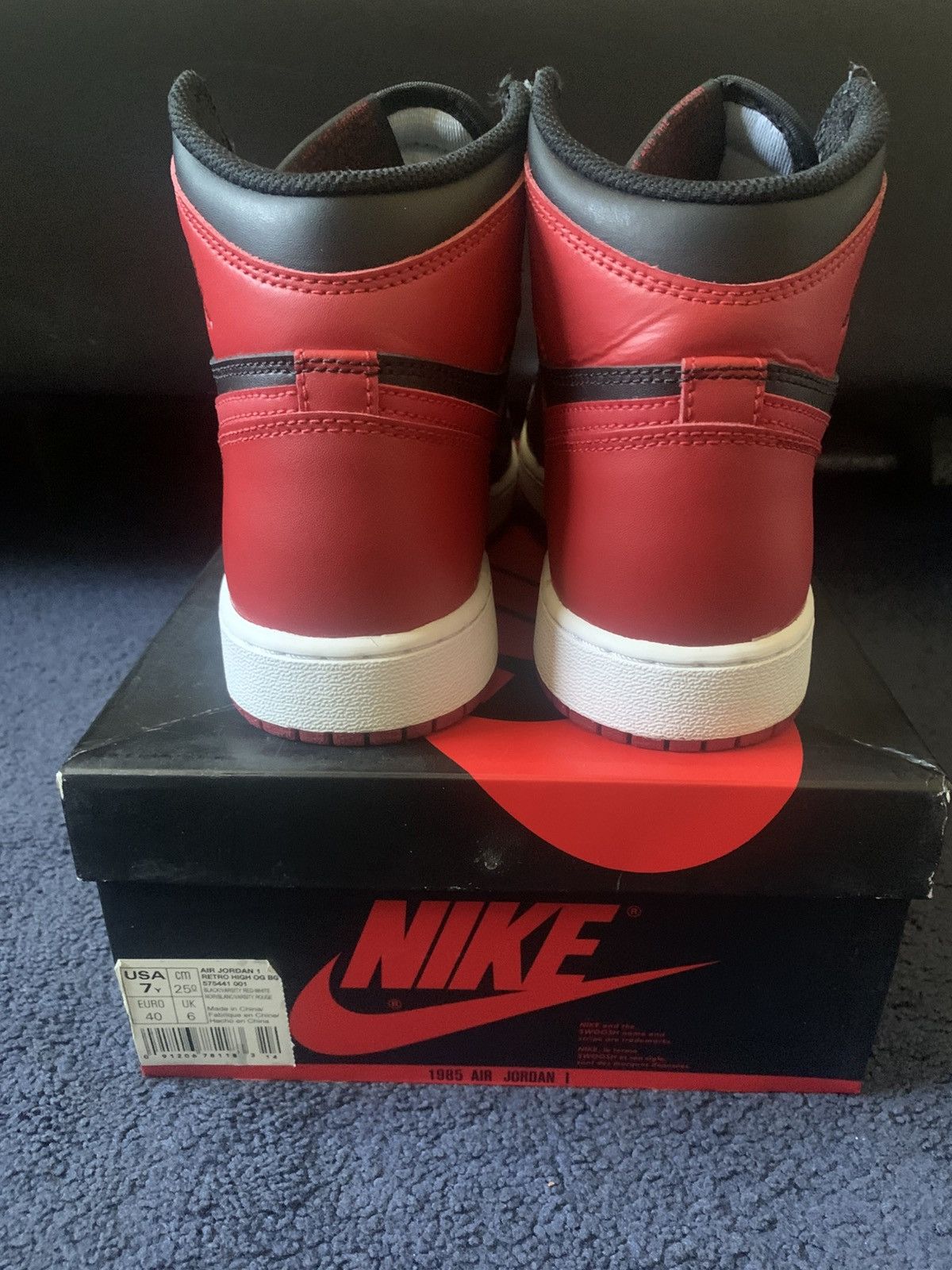 Jordan Brand Jordan 1 Bred GS 2016 Size US 7 / EU 40 - 3 Thumbnail