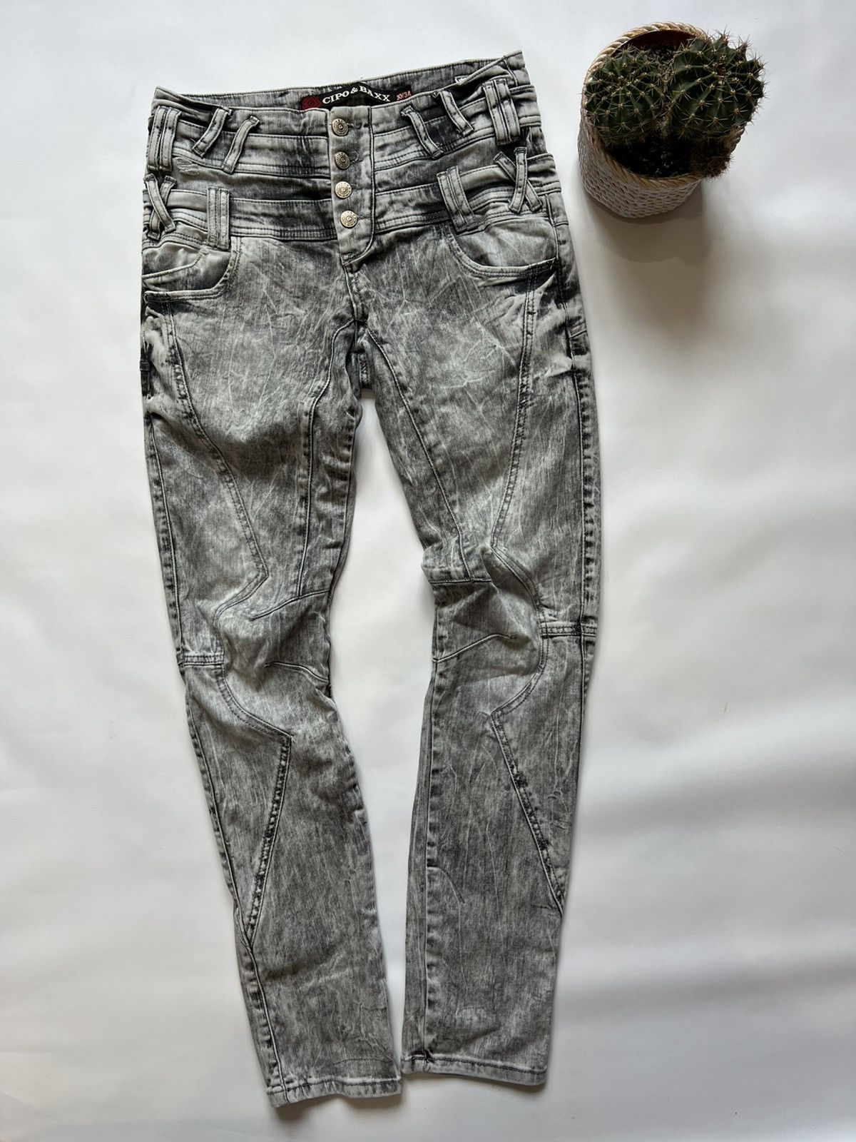 Vintage Cipo baxx Grey Vintage Jeans Pants Denim Avant Garde Size US 30 / EU 46 - 1 Thumbnail