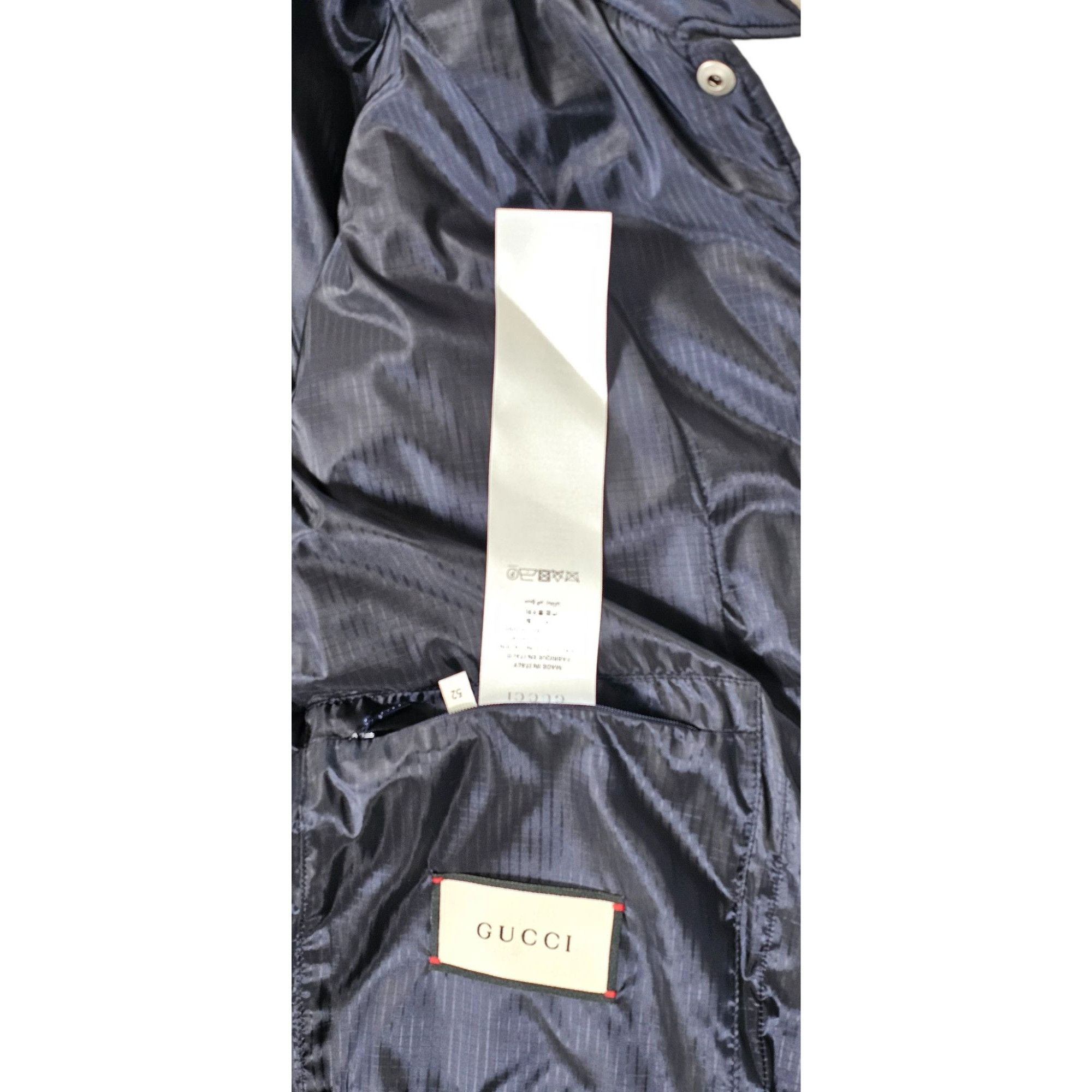 Gucci Quilted Jacket Navy Blue Red Chevron Stripes Size US L / EU 52-54 / 3 - 7 Thumbnail