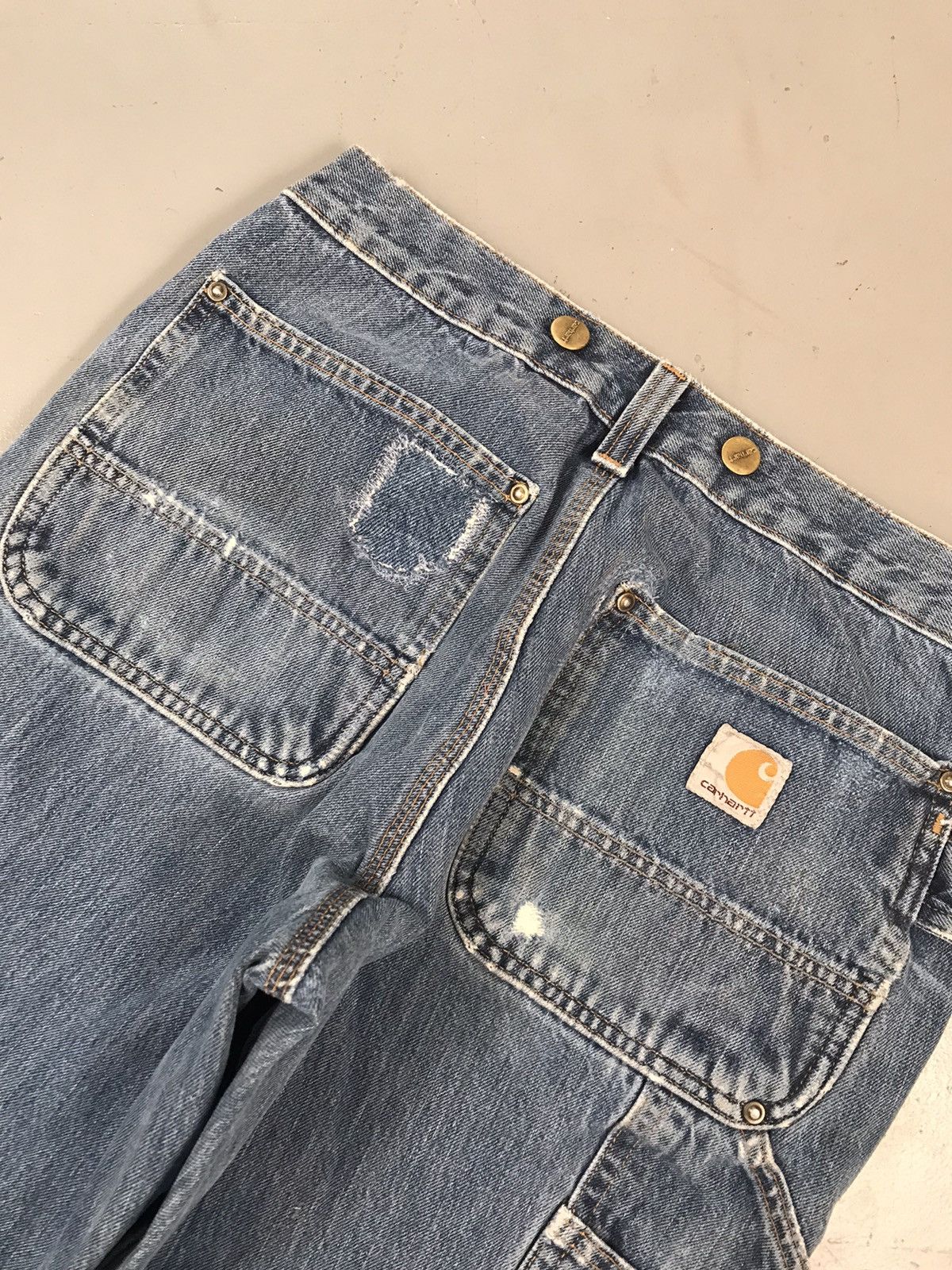 Carhartt × Vintage Vintage Carhartt distressed double knee denim Size US 28 / EU 44 - 11 Thumbnail