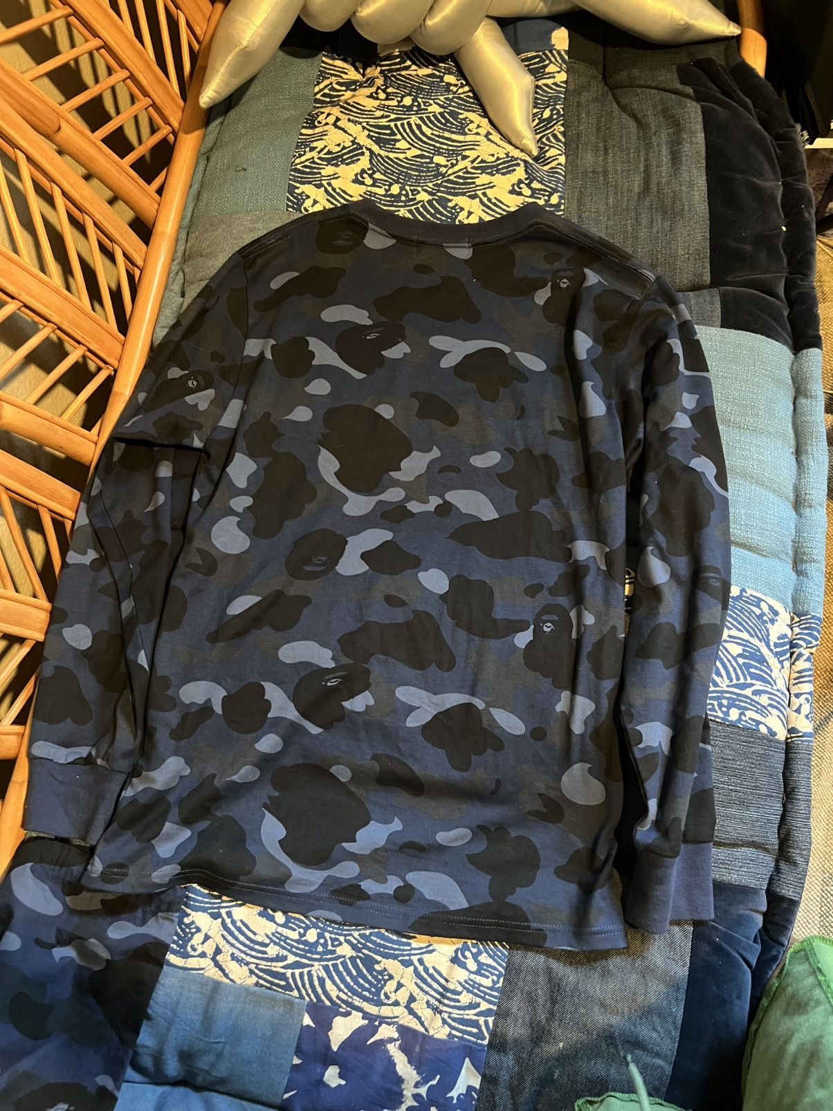 Bape Bape Blue Camo Long Sleeve Size US M / EU 48-50 / 2 - 2 Thumbnail