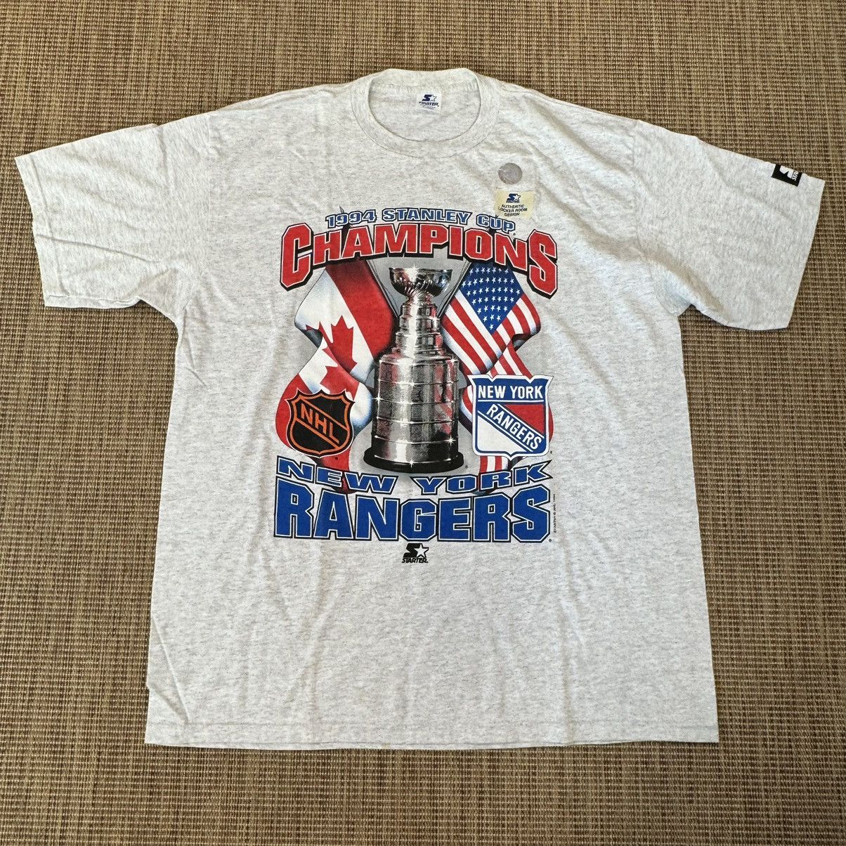 Starter × Vintage Vtg 1994 NY Rangers Stanley Cup Champions Starter Shirt NWT Size US XL / EU 56 / 4 - 1 Thumbnail