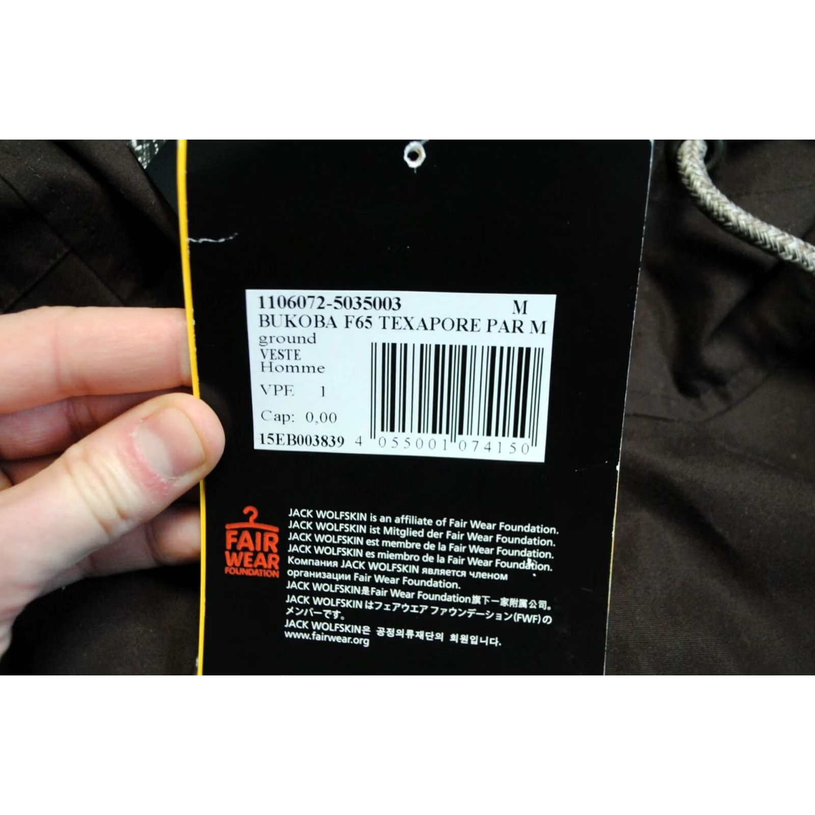 Jack Wolfskin JACK WOLFSKIN MEN'S BUKOBA F65 TEXAPORE PAR SIZE MENS MEDIUM BROWN Jacket Size US M / EU 48-50 / 2 - 3 Thumbnail