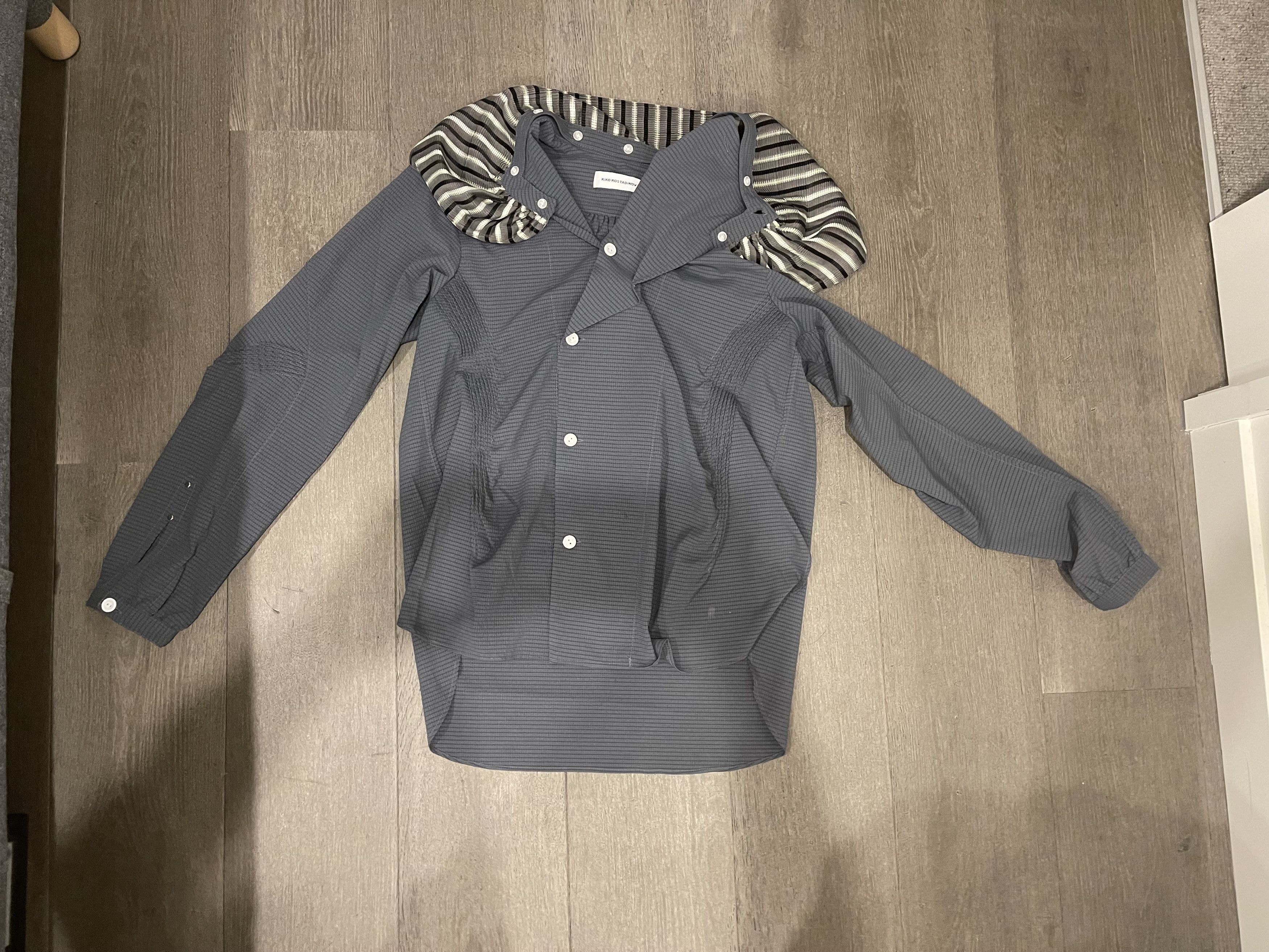 Kiko Kostadinov Kiko Kostadinov Grey Anthonis Pleated Shirt | Grailed